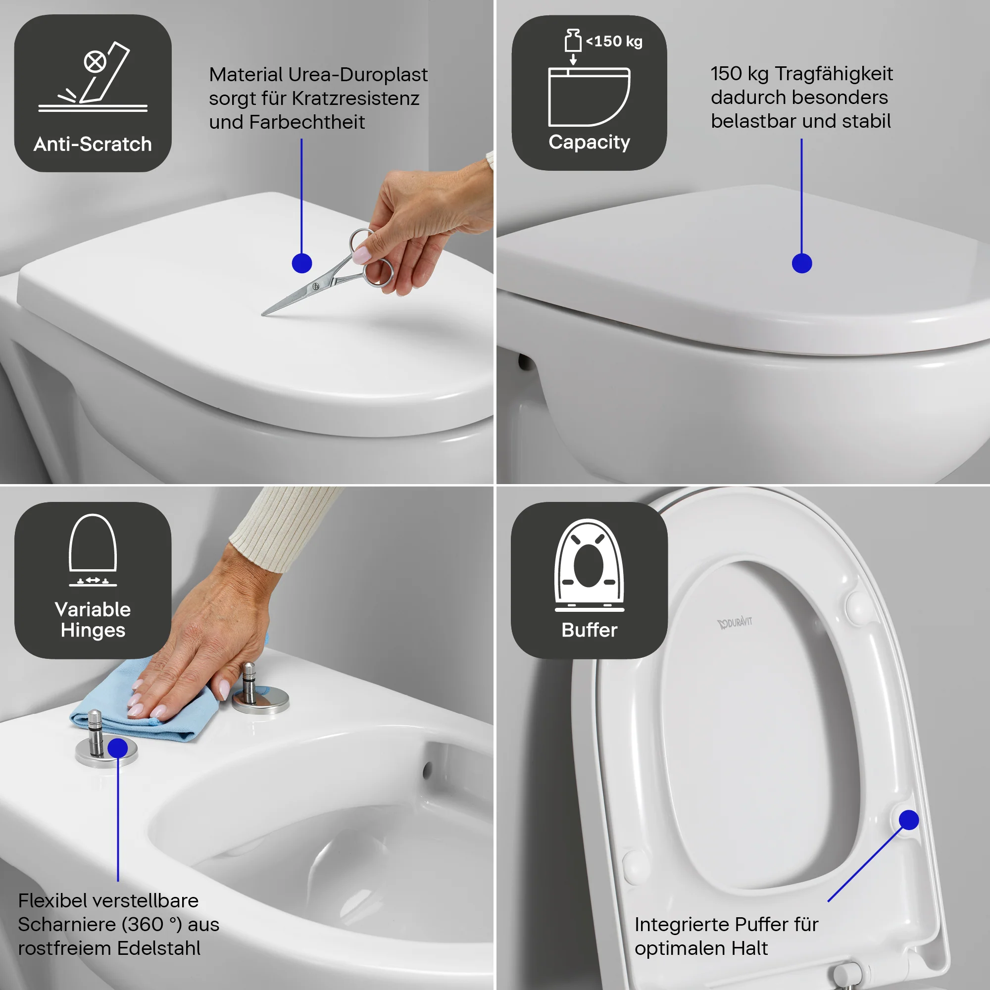 Duravit Univavo Universal WC-stol med mjukstängande mekanism, oval - Image 6
