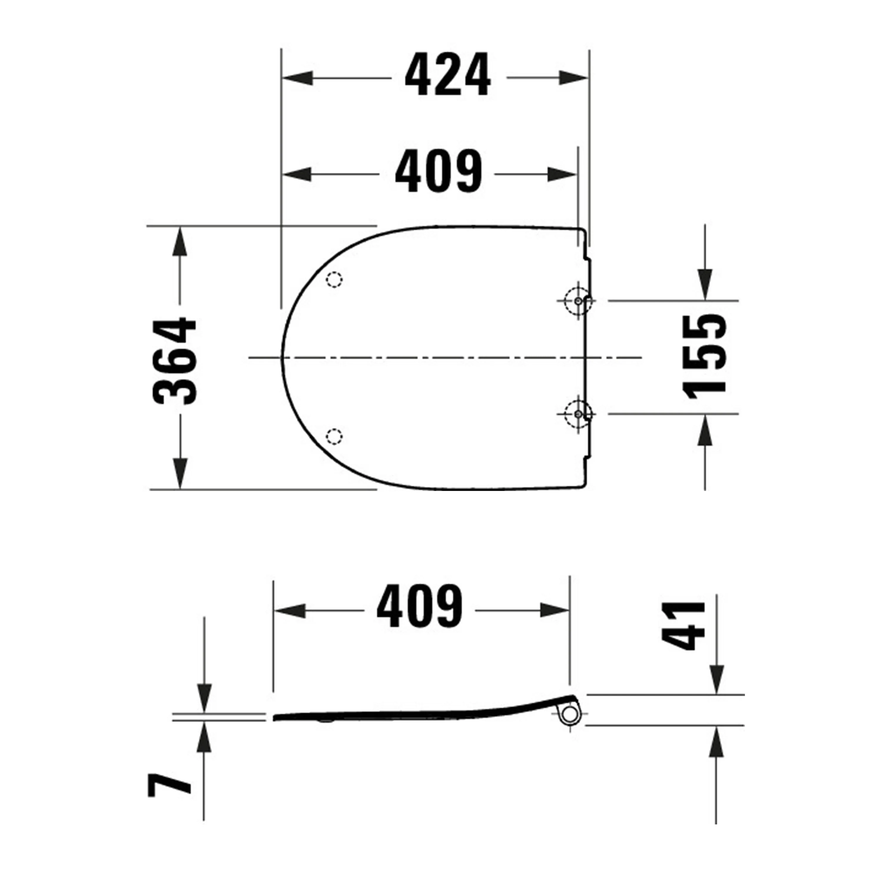 Duravit Univavo Universal WC-stol med mjukstängande mekanism, oval - Image 8