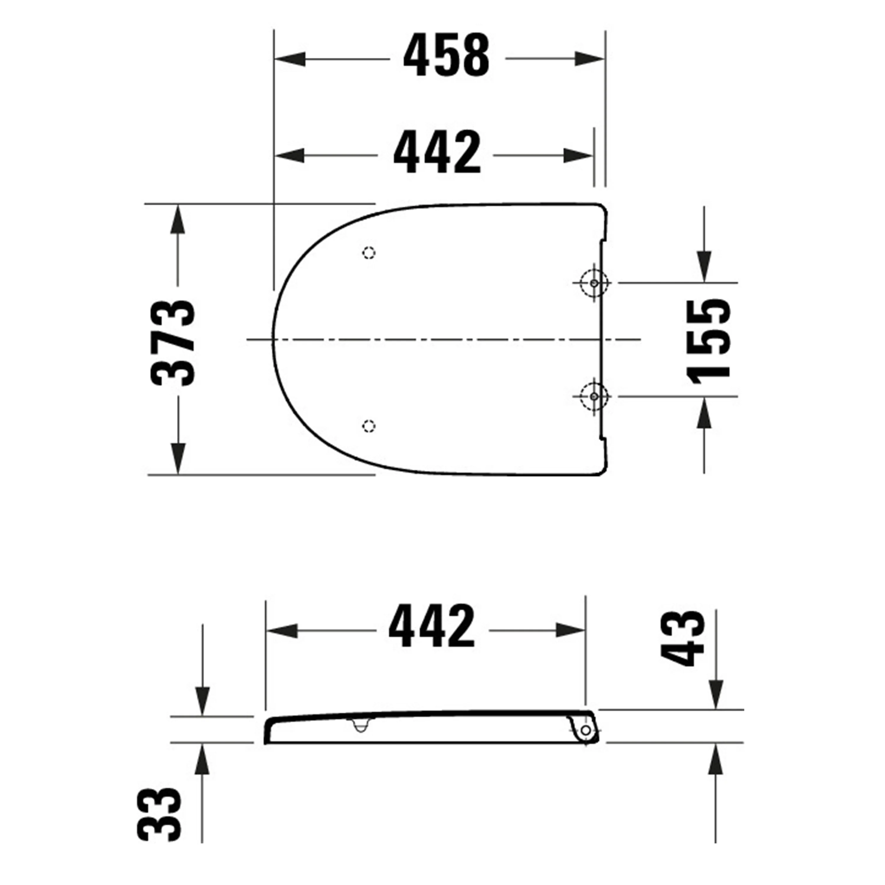 Duravit Univavo universell toalettsits med mjukstängning  - Image 4