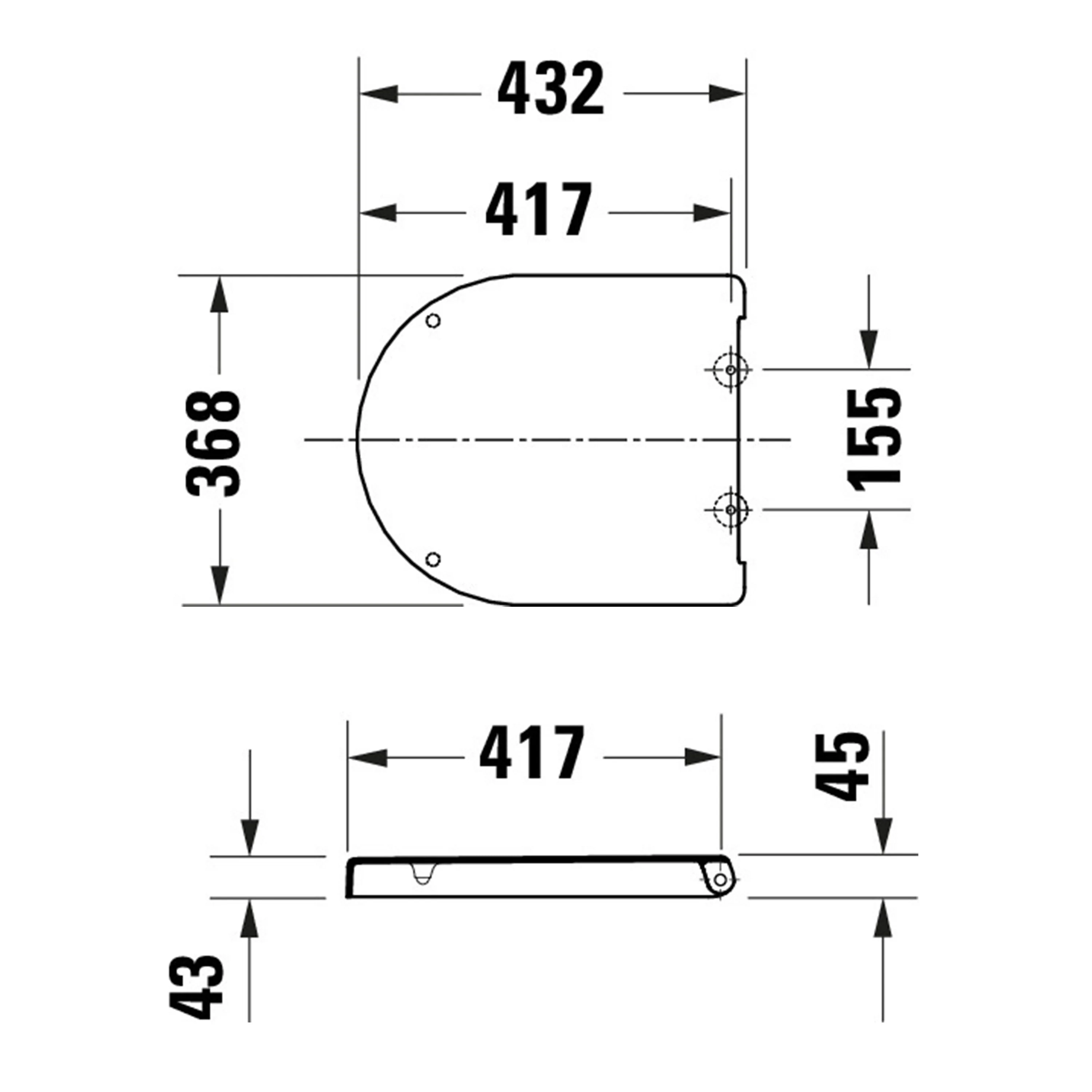 Duravit Univavo universell toalettsits med mjukstängning, rund  - Image 4