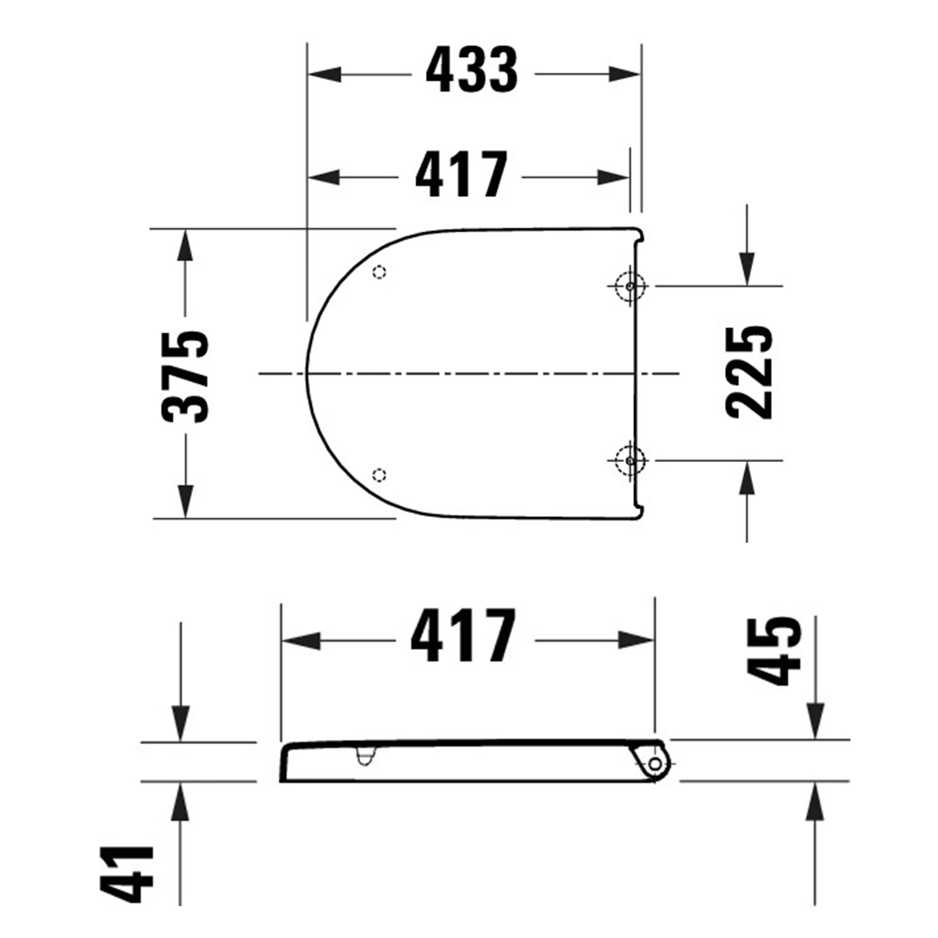 Duravit Univavo universell toalettsits med mjukstängning, rund - Image 4