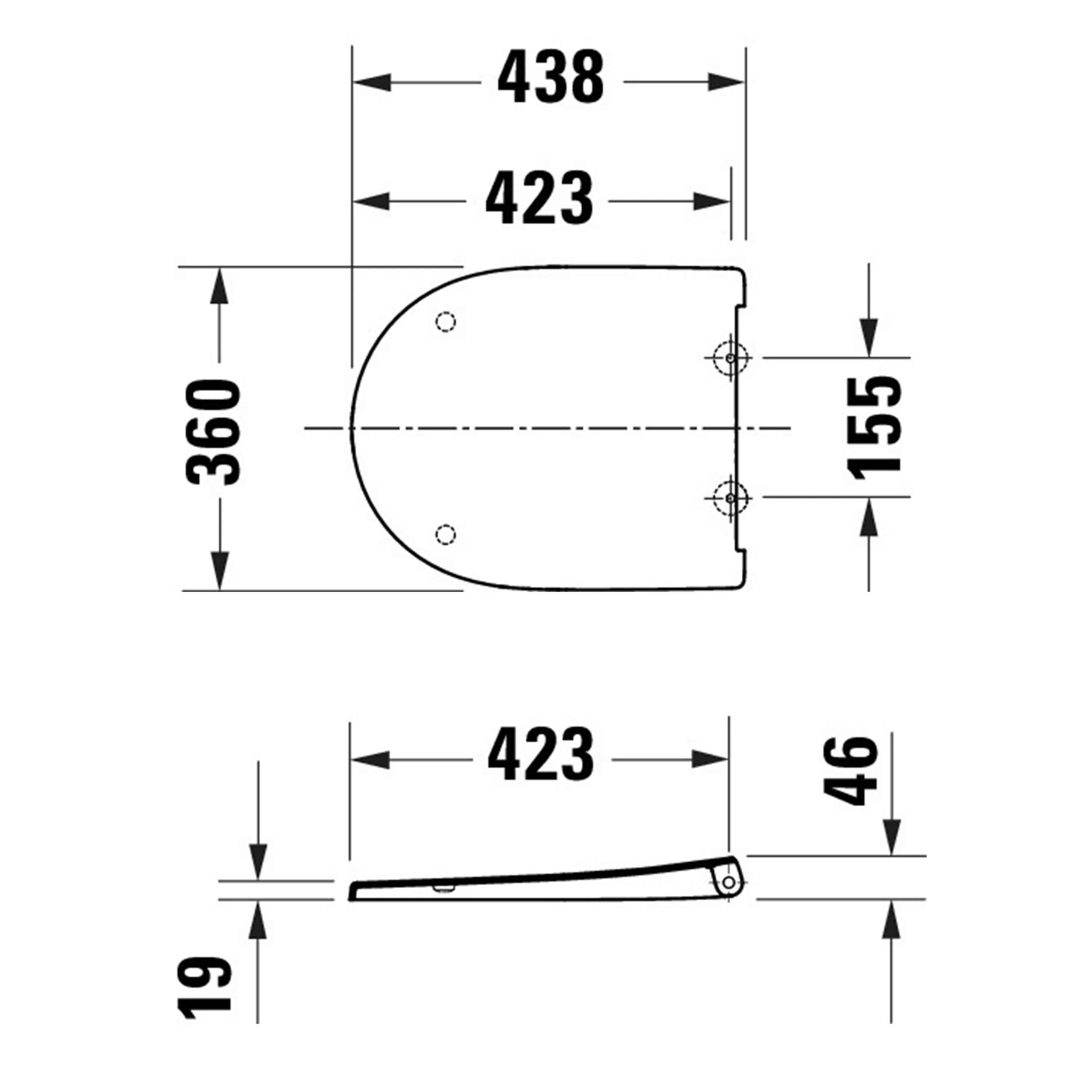 Duravit Univavo universell toalettsits med soft-close, oval - Image 4
