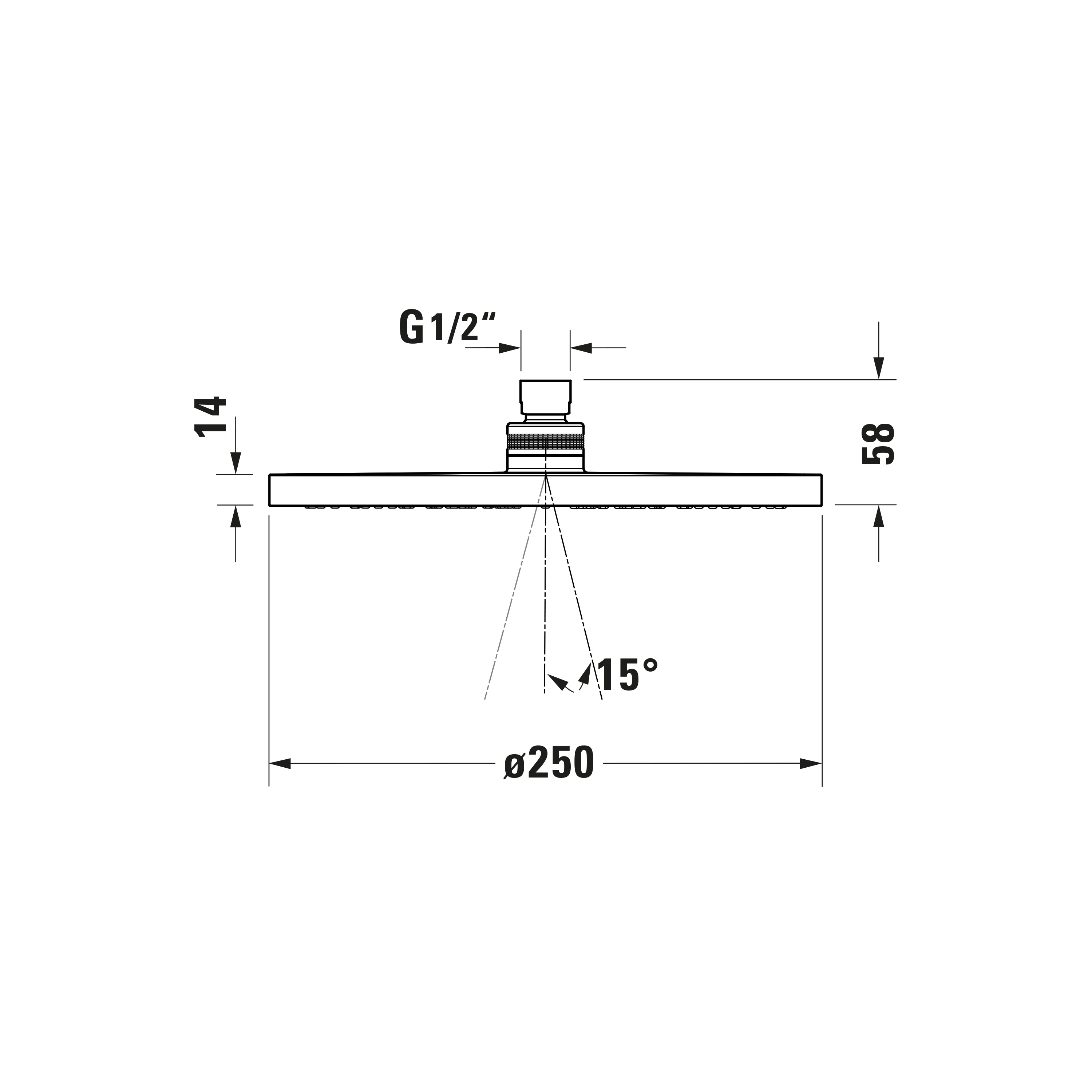 Duravit Universal takdusch 250 mm - Image 7