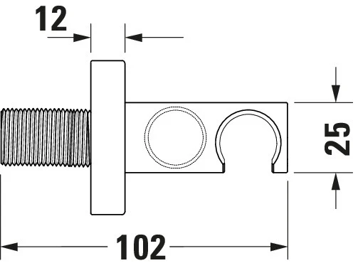 Duravit Universal vägganslutning med duschhållare - Image 18