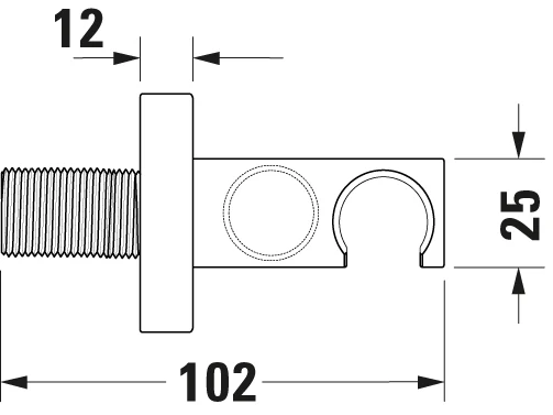 Duravit Universal vägganslutning med duschhållare - Image 28