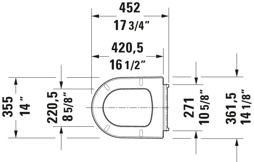 Duravit Universal WC-sits med Soft-Close mekanism för ME by Starck - Image 4