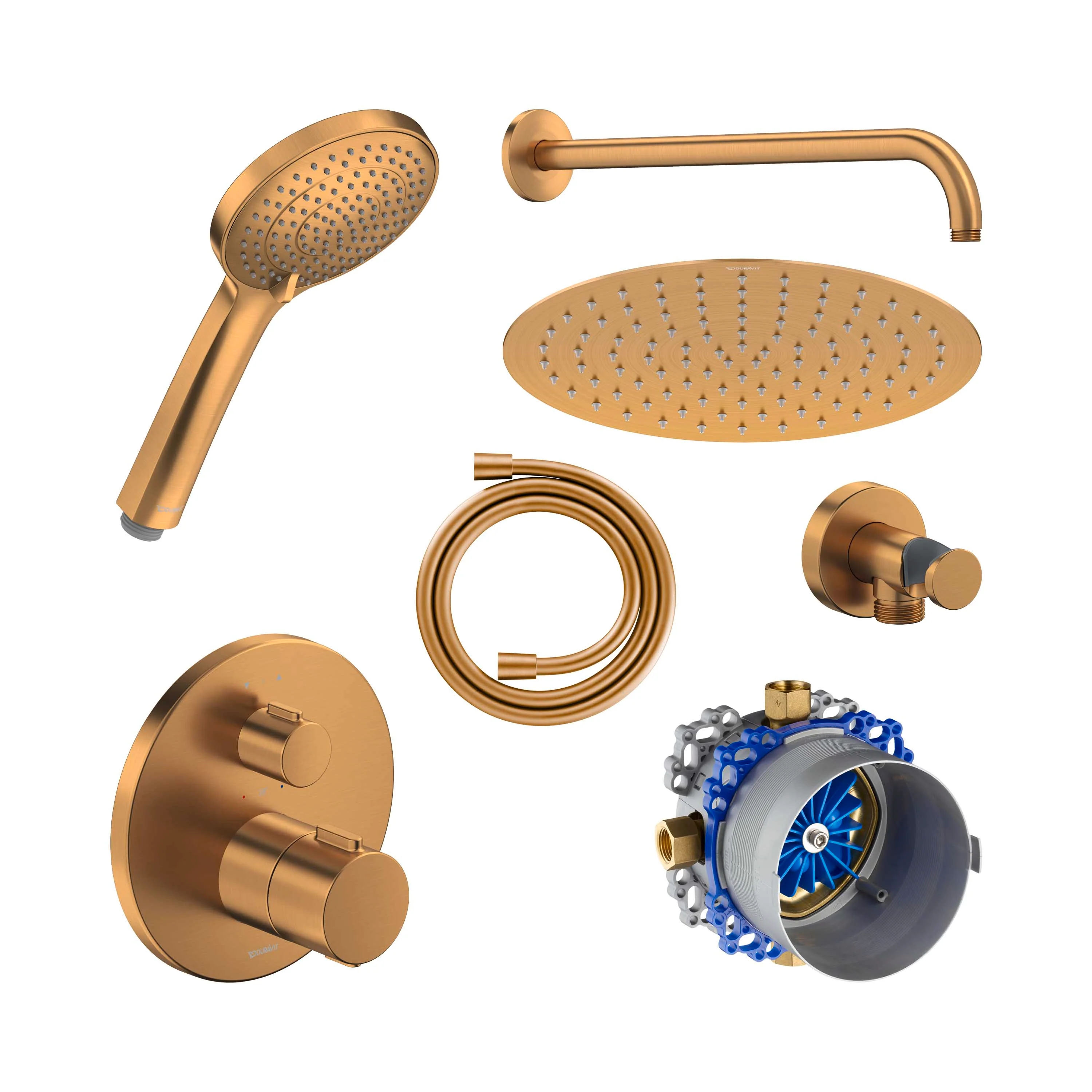 Duravit inbyggt duschsystem med termostat och takdusch - Image 19