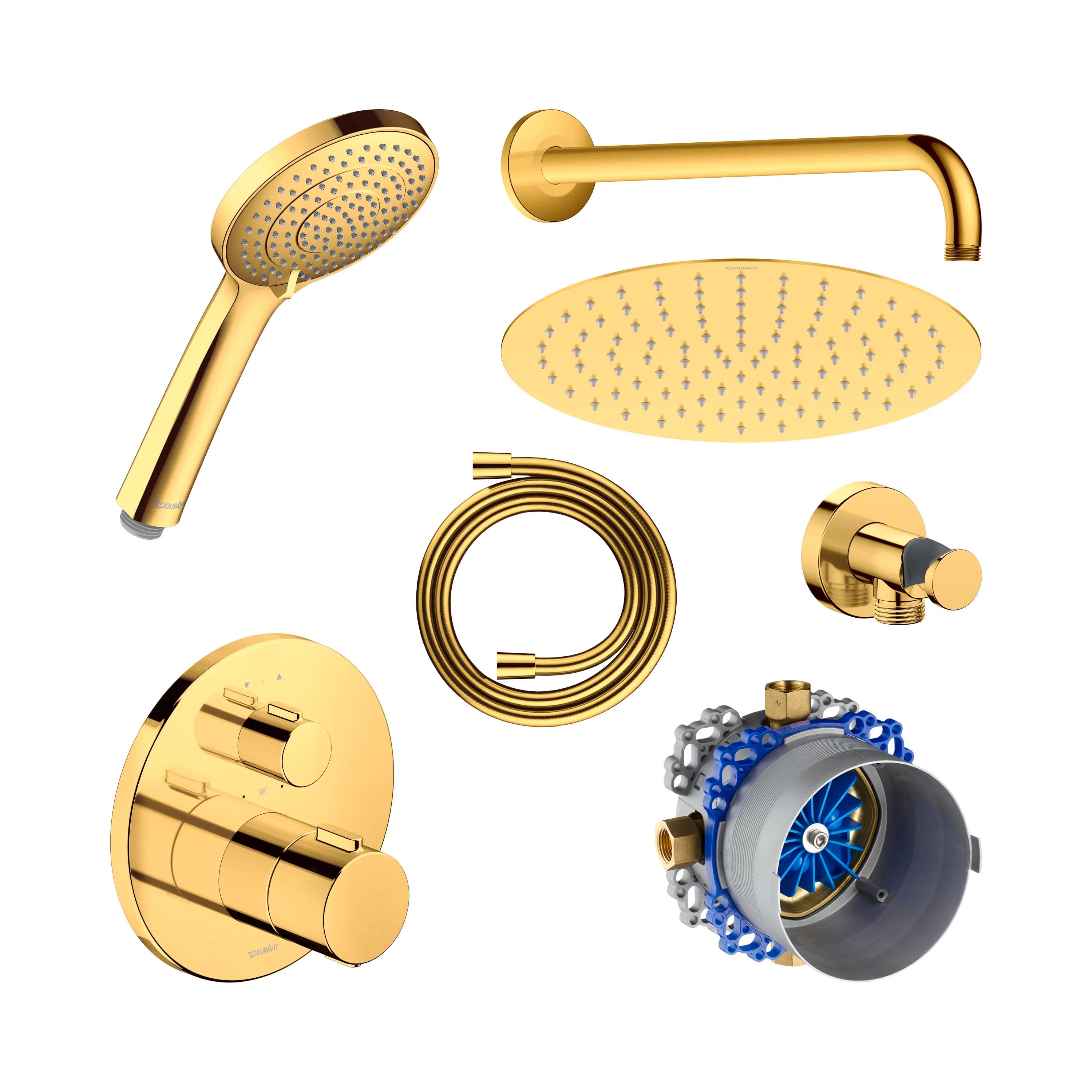 Duravit inbyggt duschsystem med termostat och takdusch - Image 28