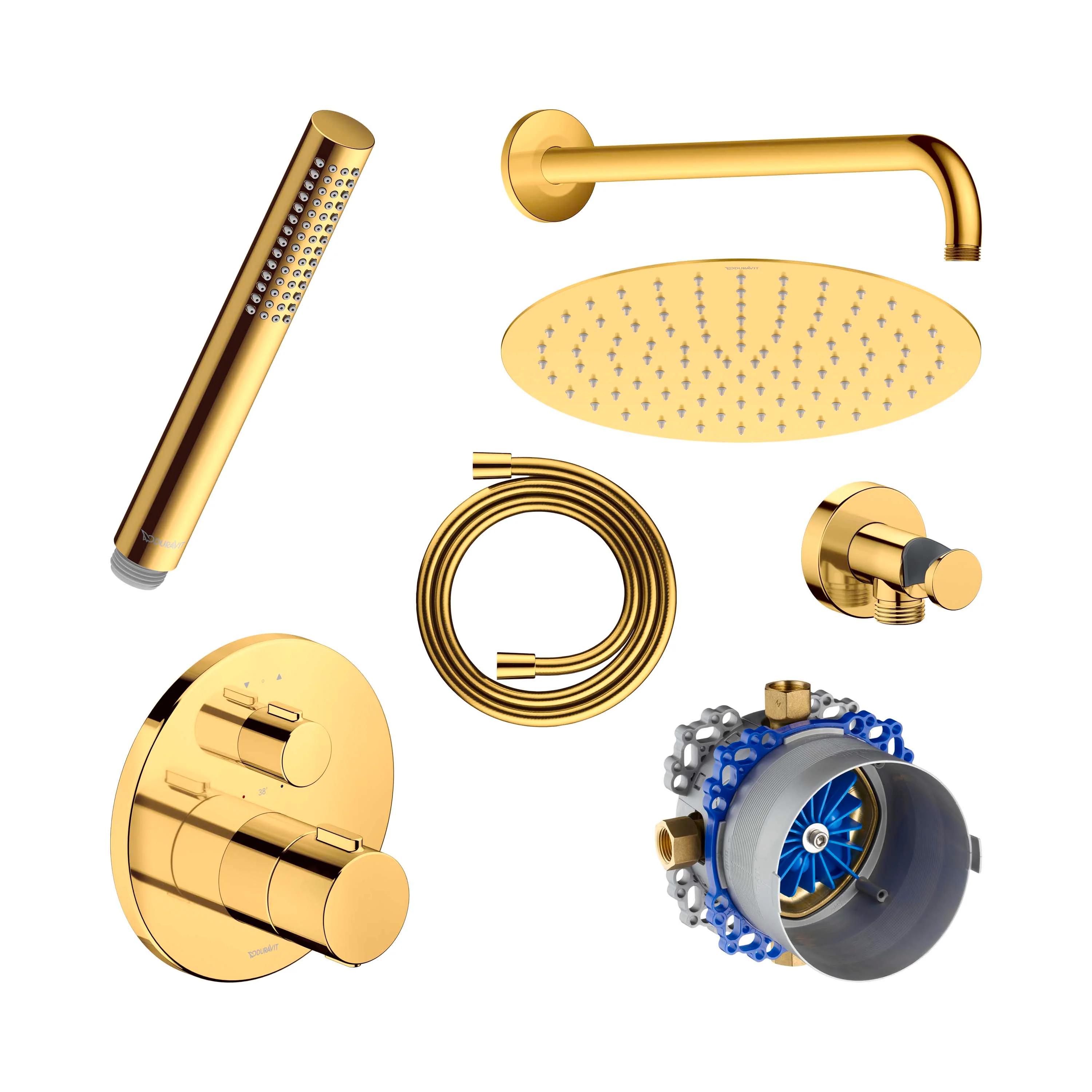 Duravit inbyggt duschsystem med termostat och takdusch - Image 29