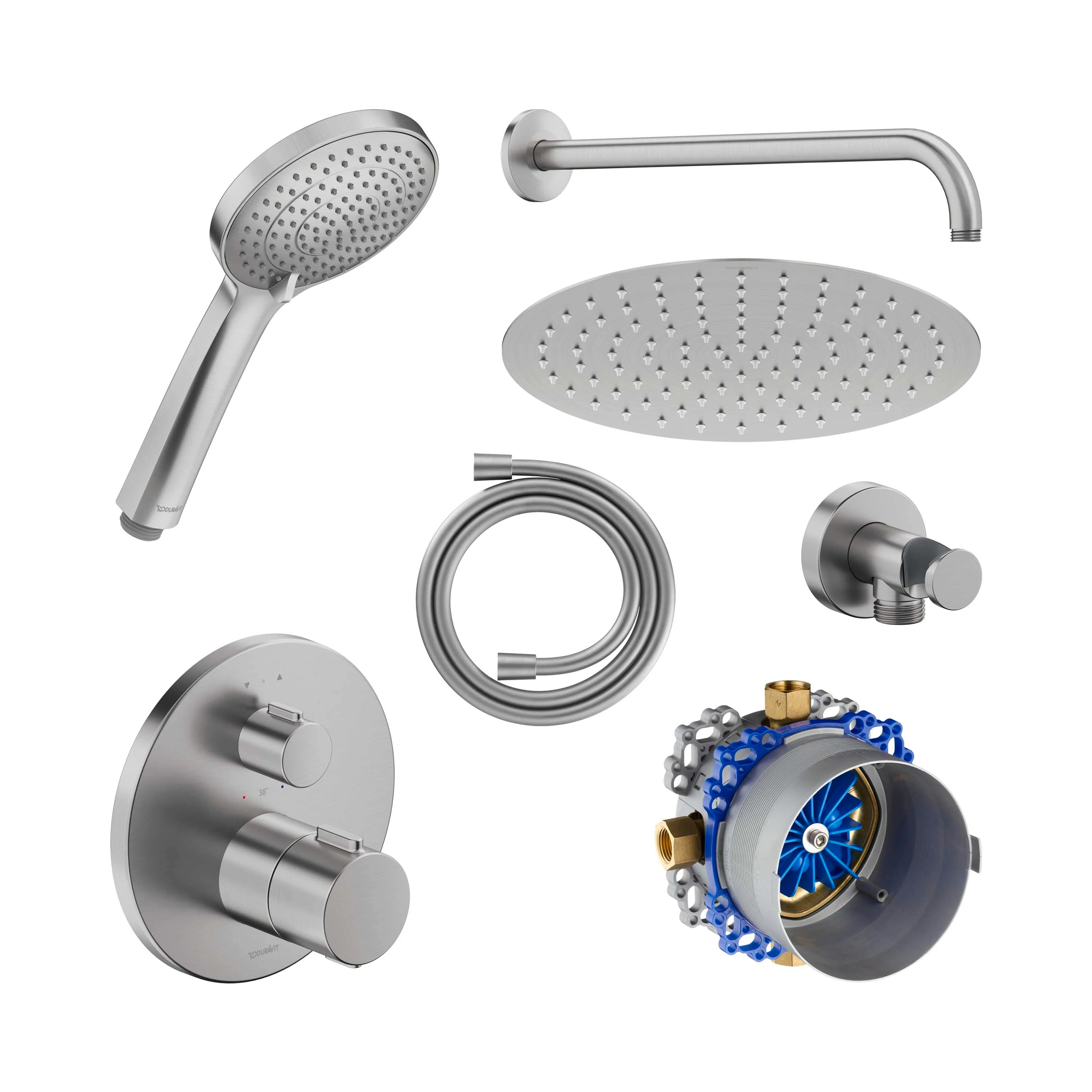 Duravit inbyggt duschsystem med termostat och takdusch - Image 37