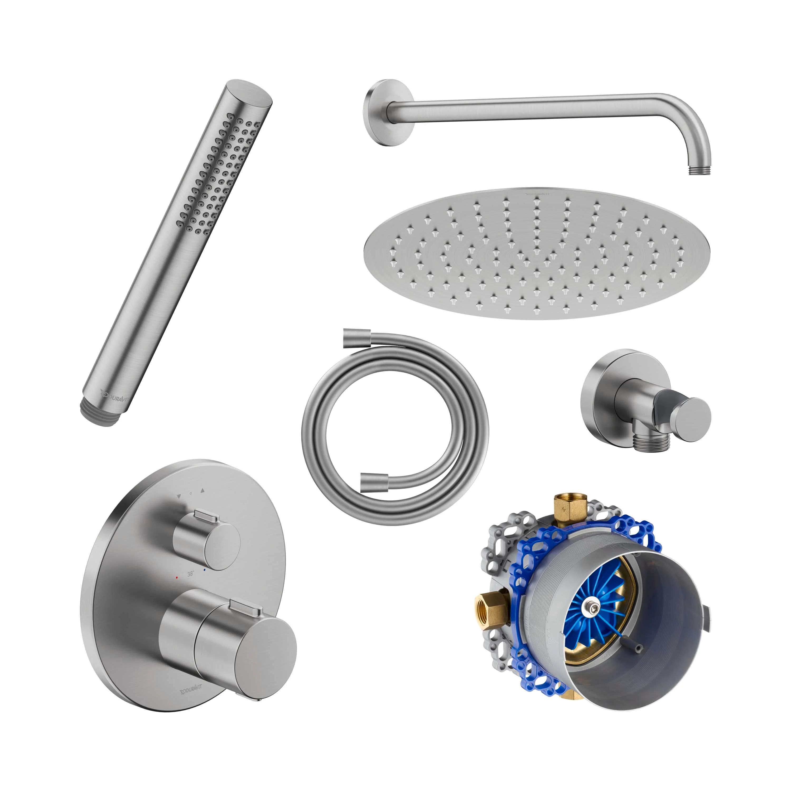 Duravit inbyggt duschsystem med termostat och takdusch - Image 38