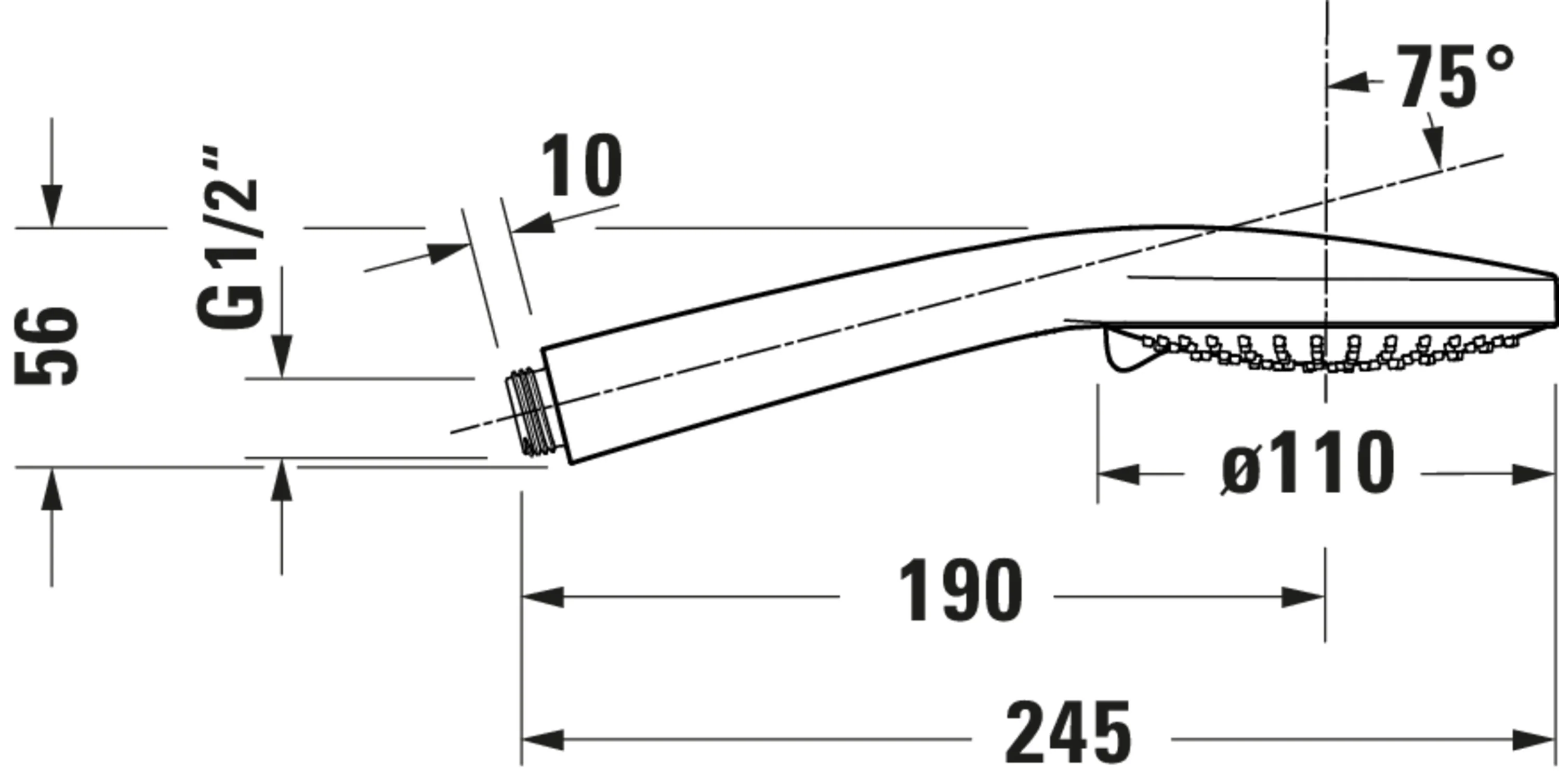 Duravit inbyggt duschsystem med termostat och takdusch - Image 48