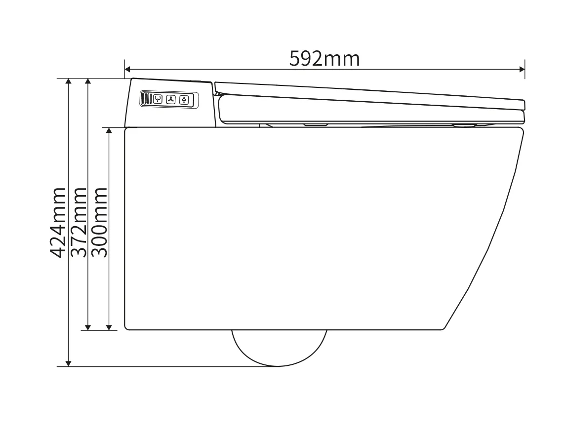 Dusch-WC komplettset 540 PRO med Geberit Duofix förväggselement - Image 21