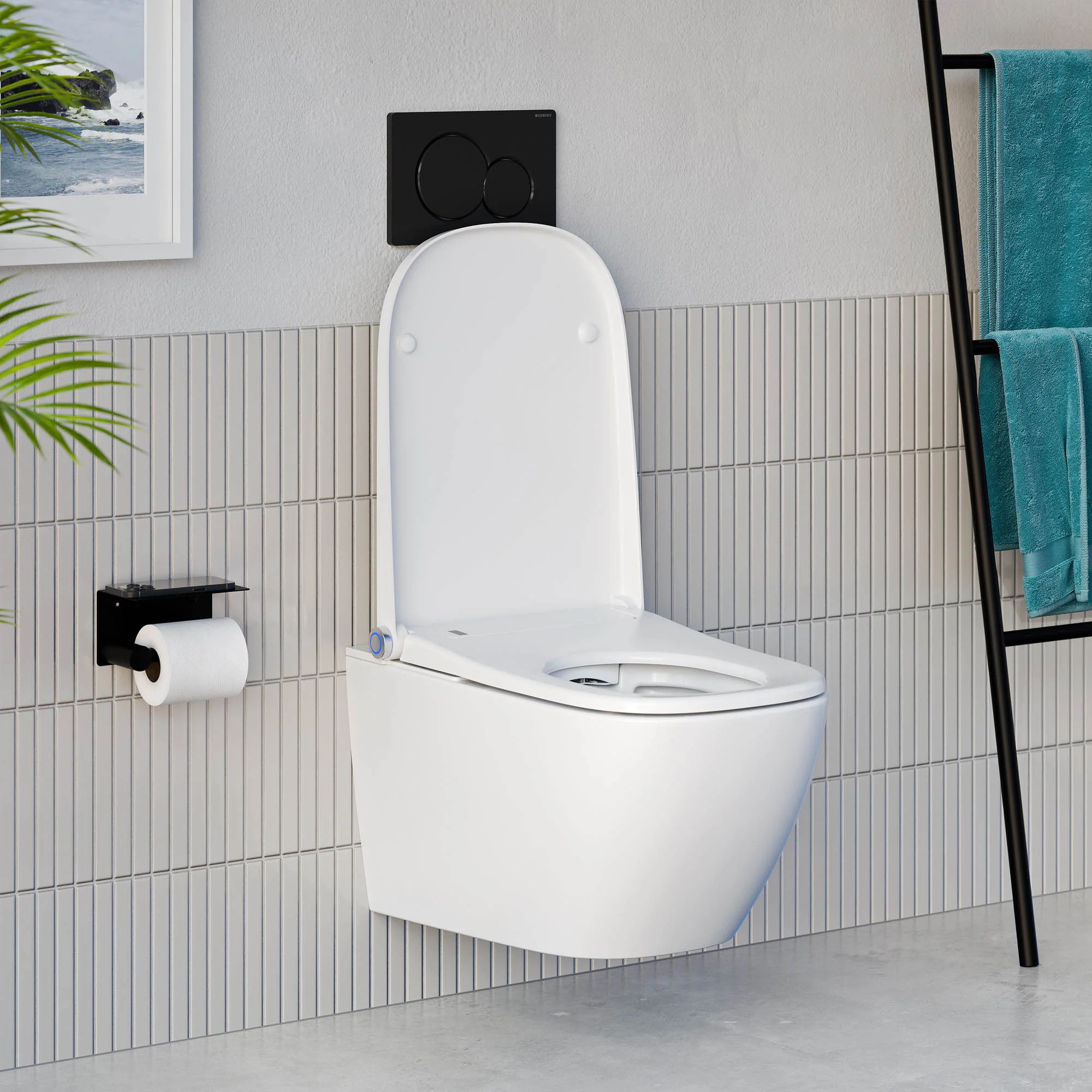 Dusch-WC Komplettset Basic 1104 med Geberit Duofix förväggselement - Image 2