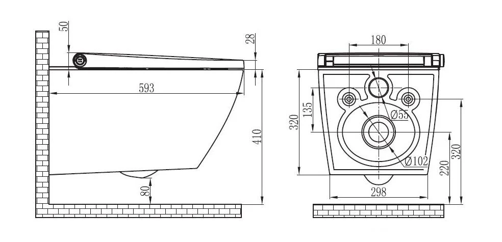 Dusch-WC komplettset PRO+1104 med Geberit Duofix förväggselement - Image 18