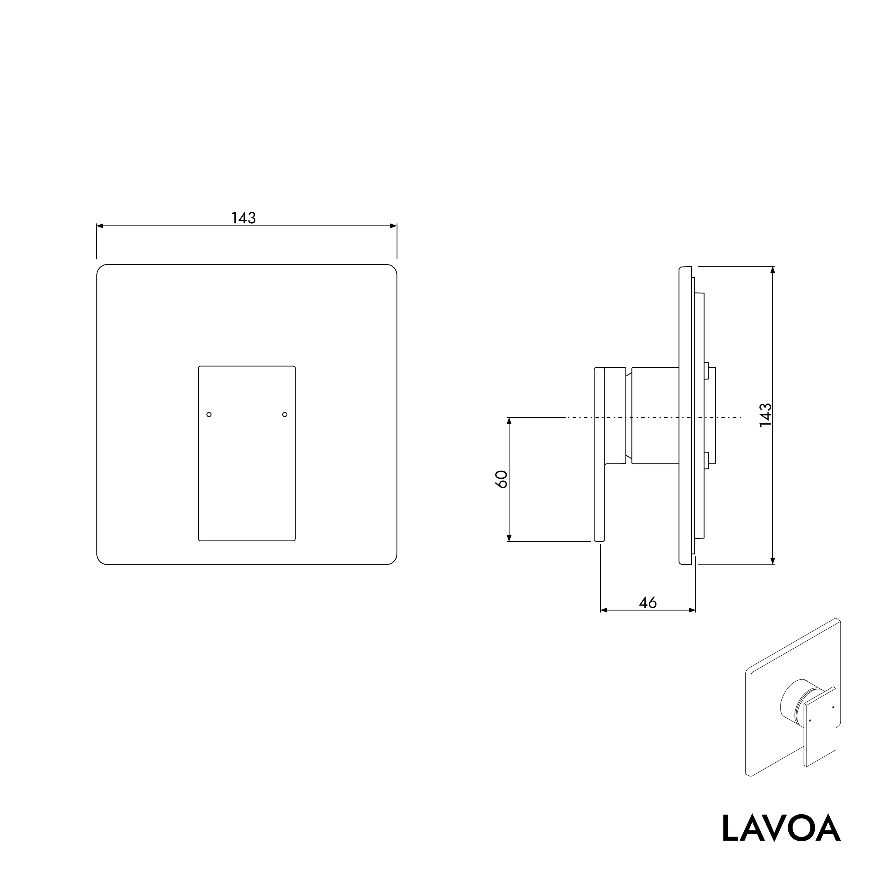 Inbyggd duschblandare LAVOA - Image 7