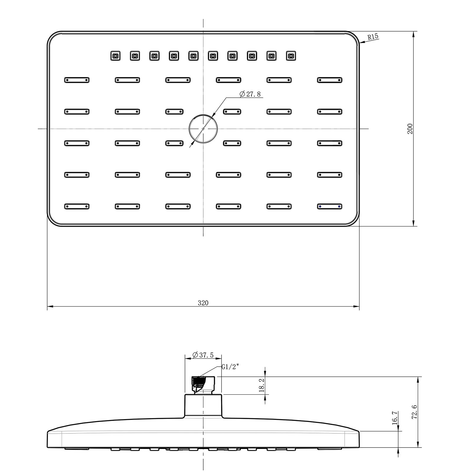 Duschhuvud av ABS NT200 - Image 7