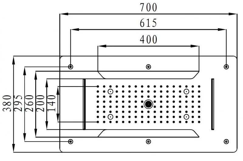 Duschmunstycket är inbyggbart i taket XXL -  DPG5030 - Image 12