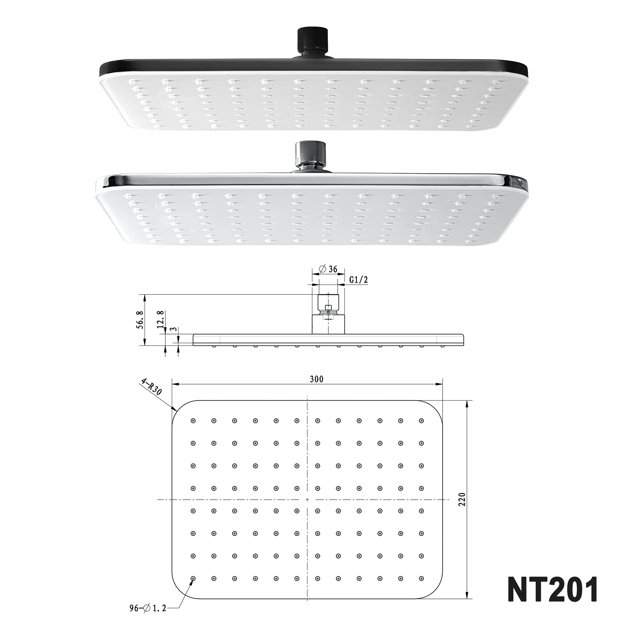 Utanpåliggande duschsystem NT7385 - Image 6