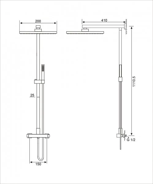 Duschsystem 8921C Basic med SEDAL-termostat - Image 8