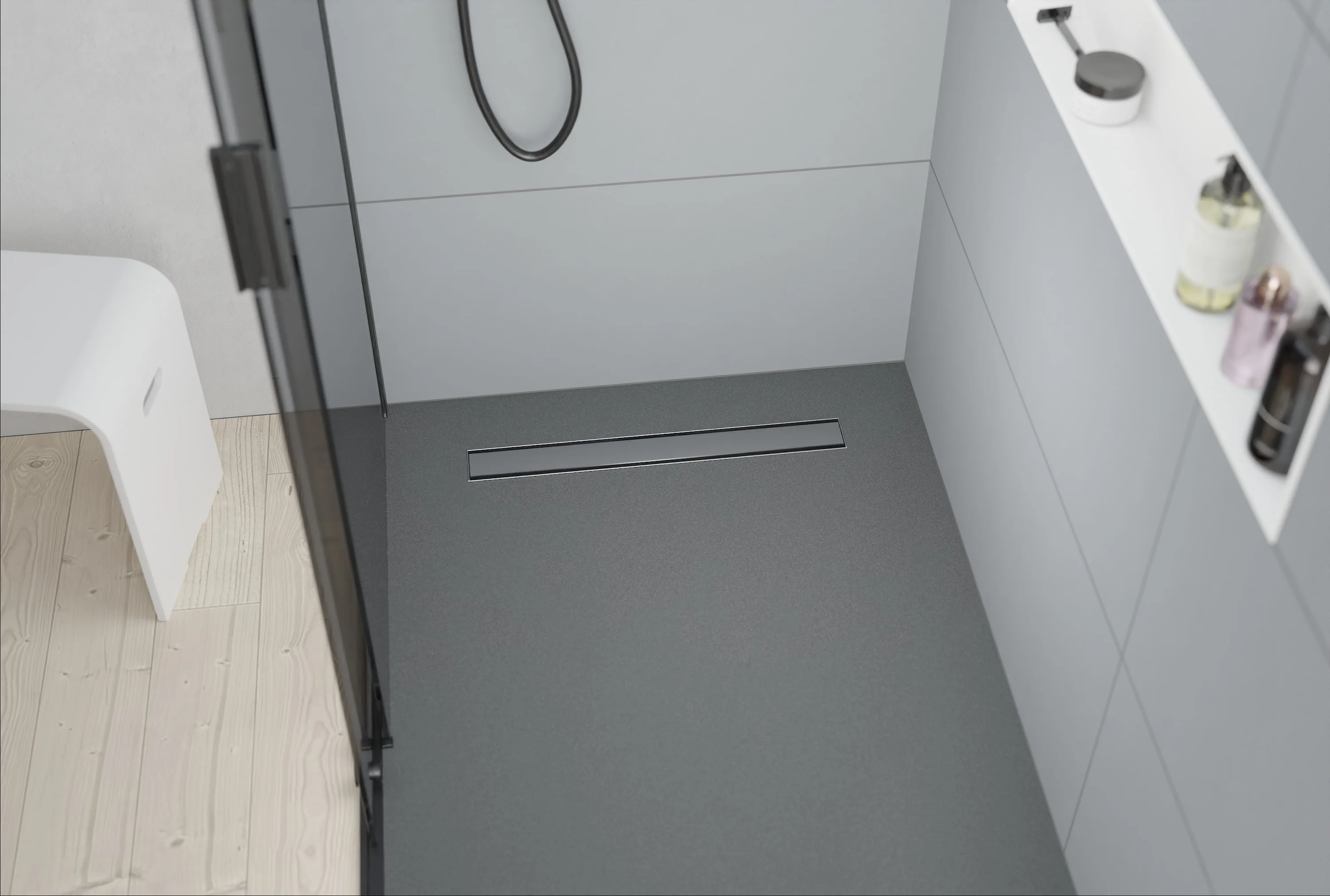 Duschränna i rostfritt stål FlexGT02 - Image 3