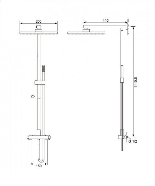 Duschpelare SEDAL-termostat 8921B Basic - Image 7