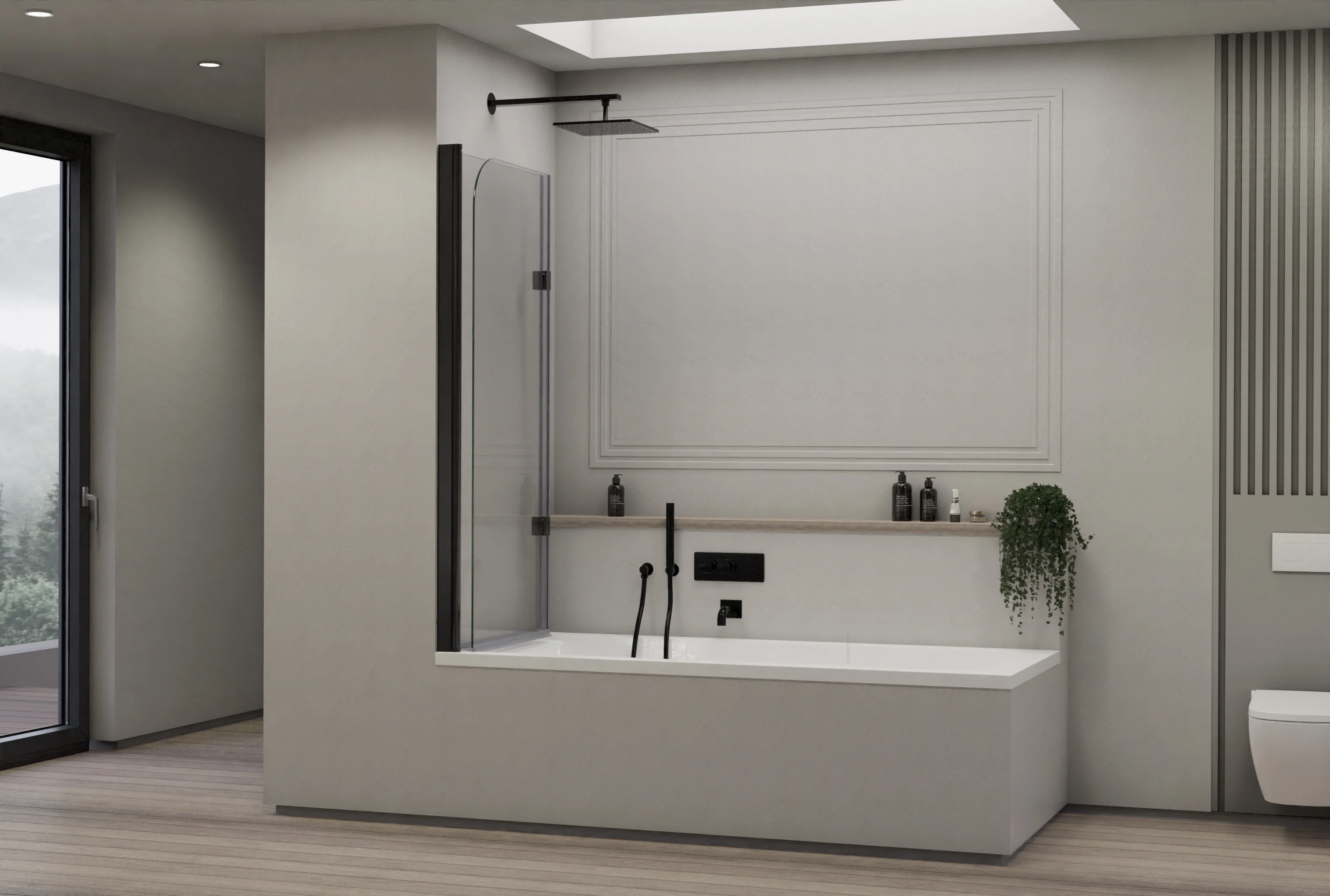 Duschskåp Nano realglas 6mm NT209 - 120 x 140 cm - profilfärg valbar - Image 10
