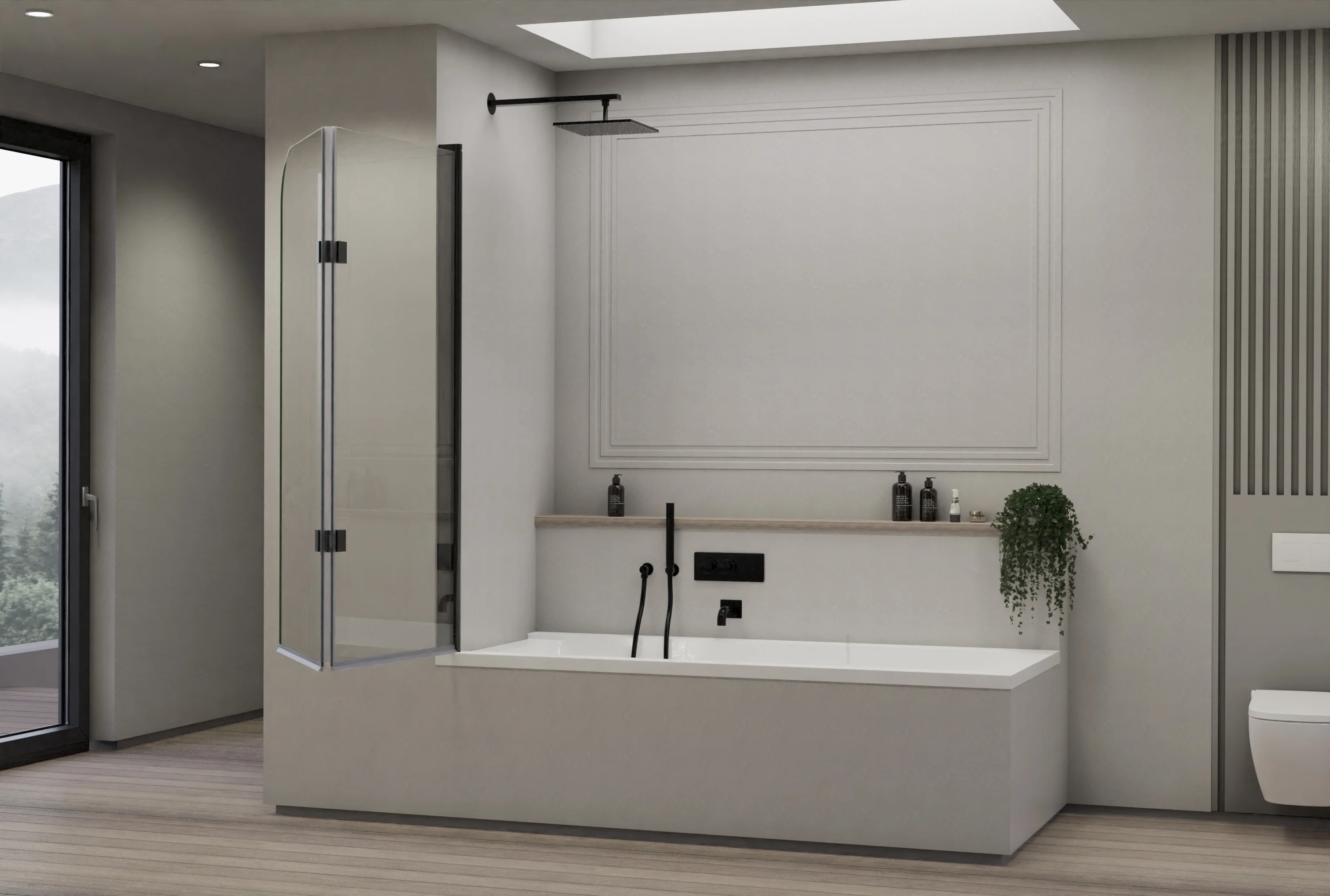 Duschskåp Nano realglas 6mm NT209 - 120 x 140 cm - profilfärg valbar - Image 11