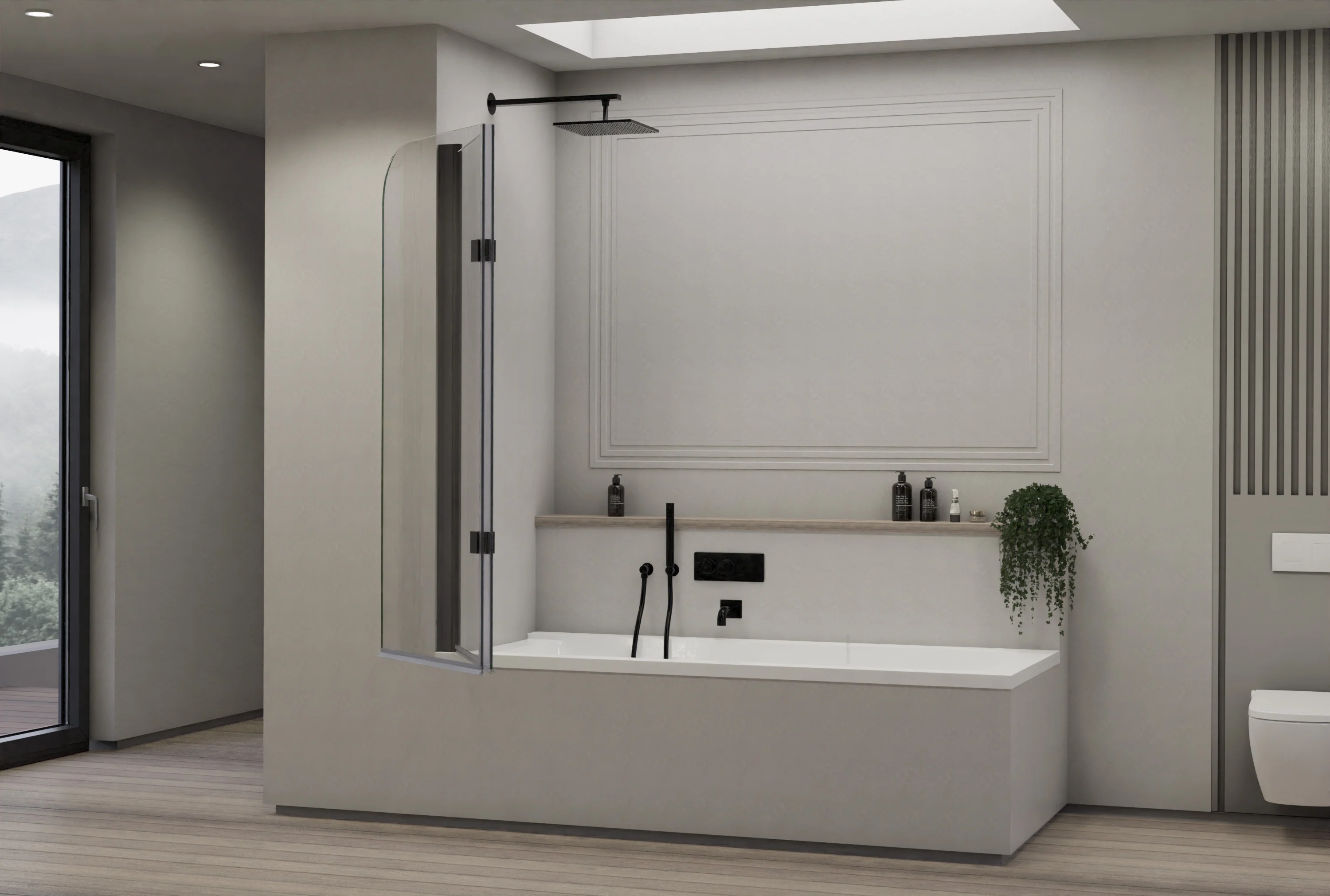 Duschskåp Nano realglas 6mm NT209 - 120 x 140 cm - profilfärg valbar - Image 12