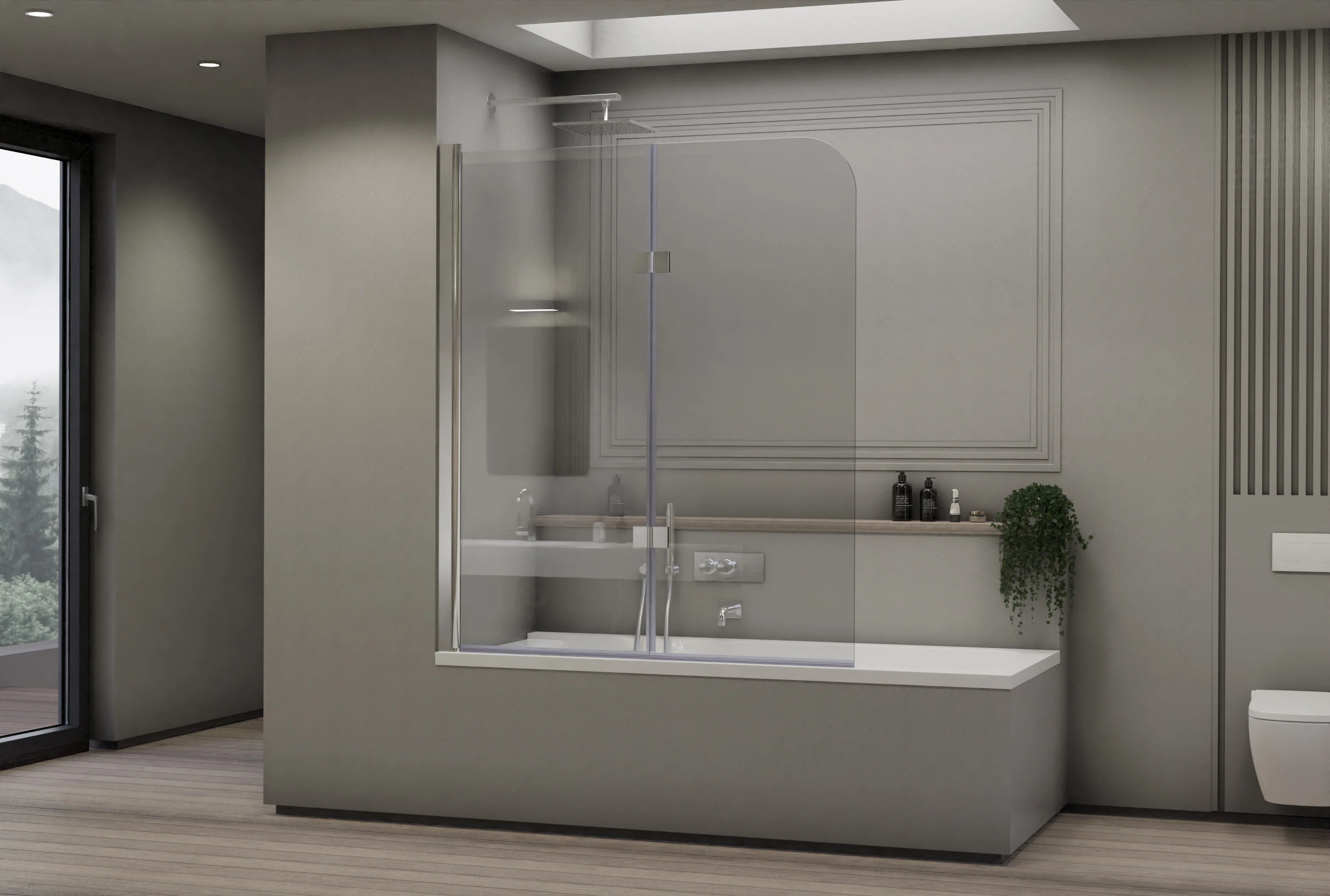 Duschskåp Nano realglas 6mm NT209 - 120 x 140 cm - profilfärg valbar - Image 16