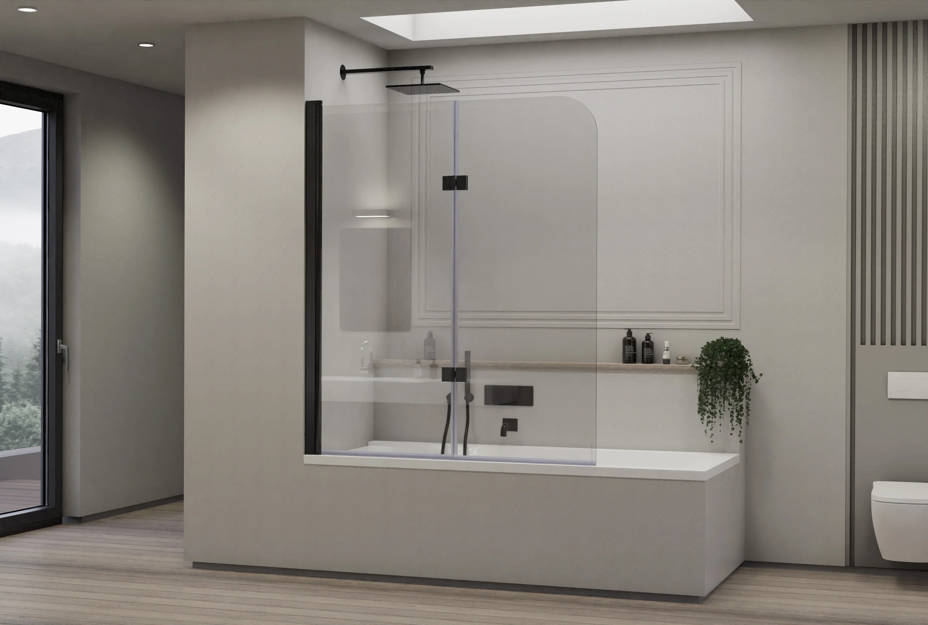 Duschskåp Nano realglas 6mm NT209 - 120 x 140 cm - profilfärg valbar - Image 9