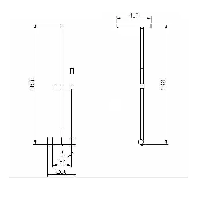 Design-duschsystem Termostat 8821C Basic - Image 6