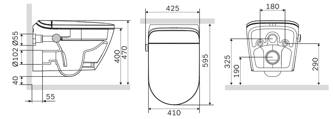 Duschtoalett T640 PRO Vit - Image 6