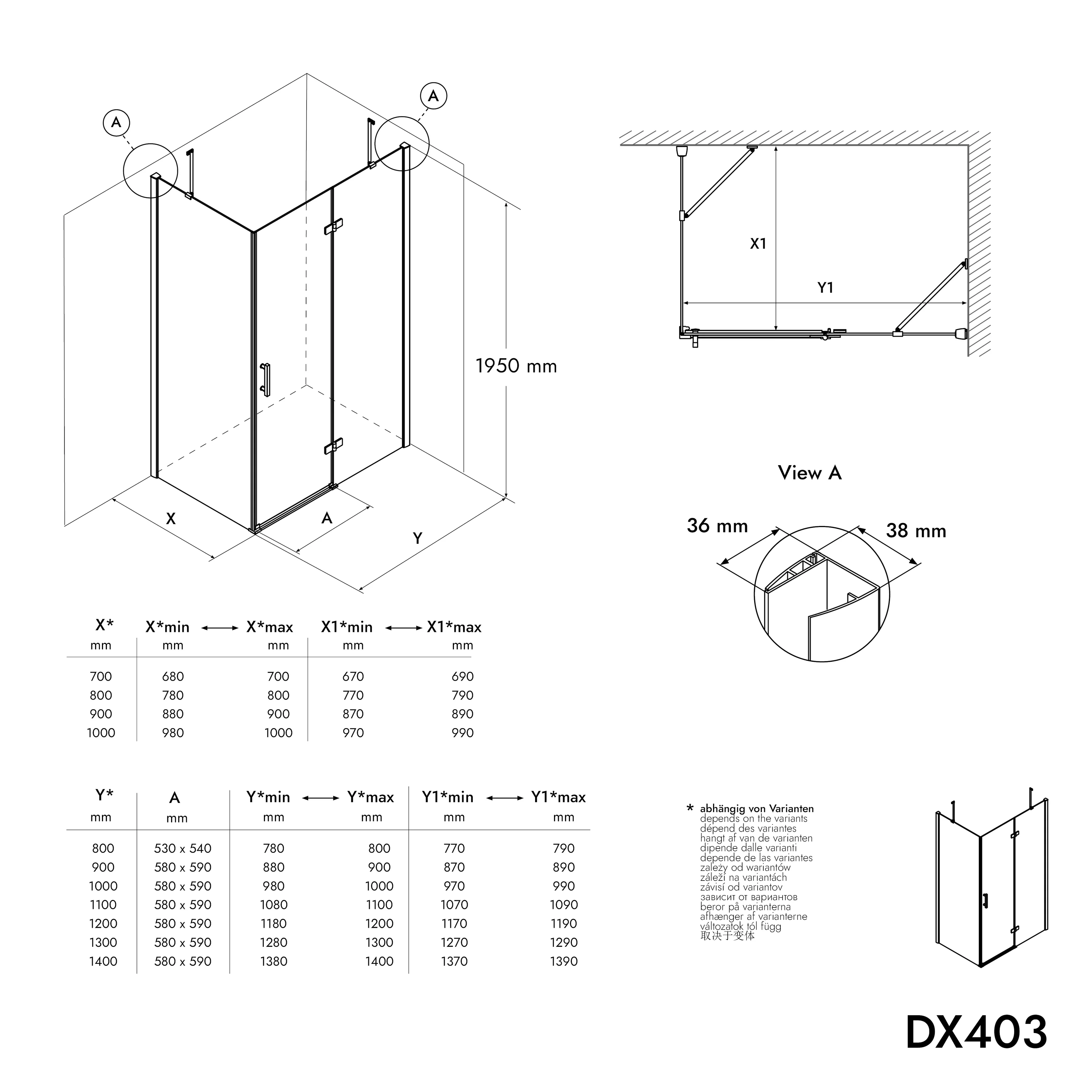 Duschvägg hörndusch DX403 - Image 9