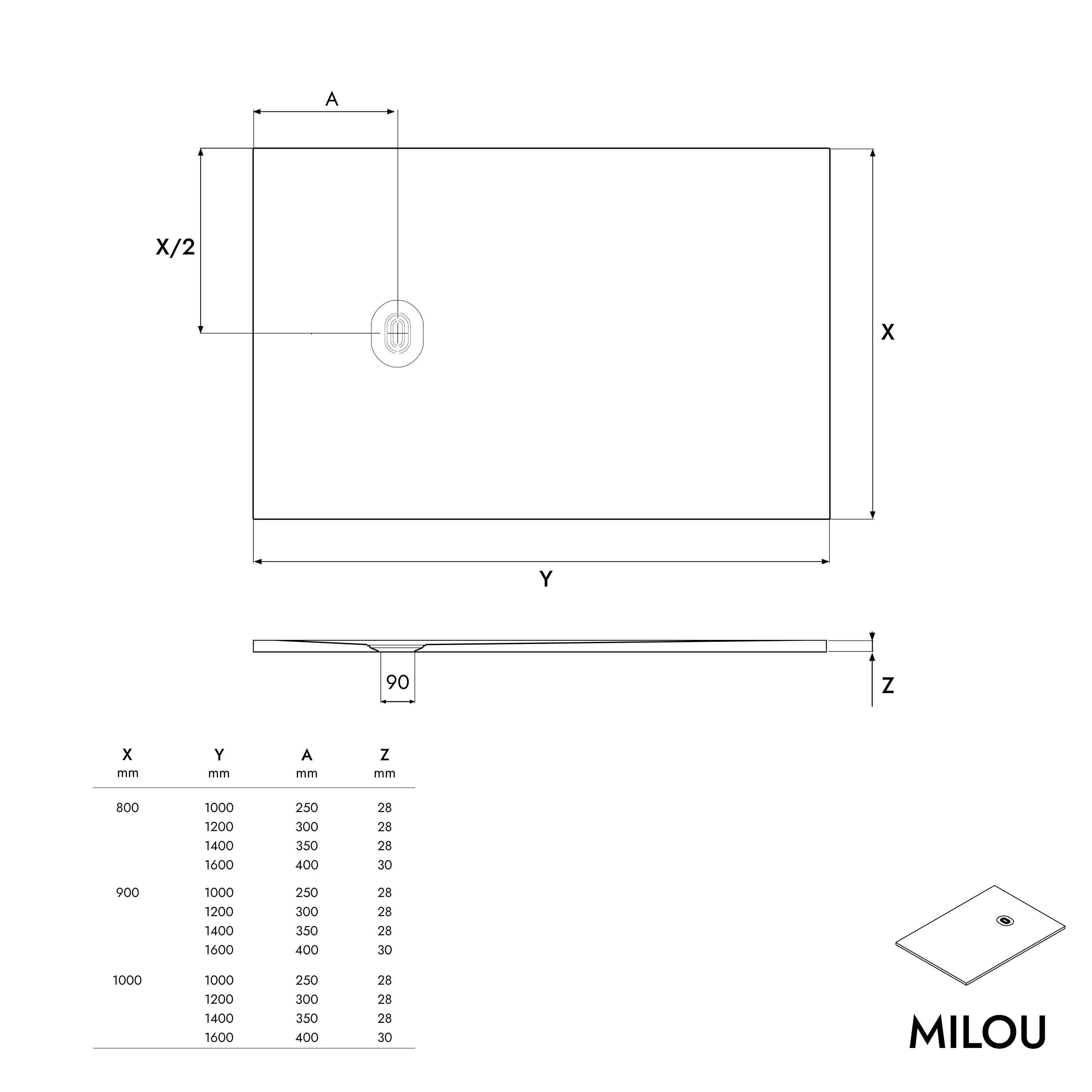 Duschtallrik MILOU platt - Image 13