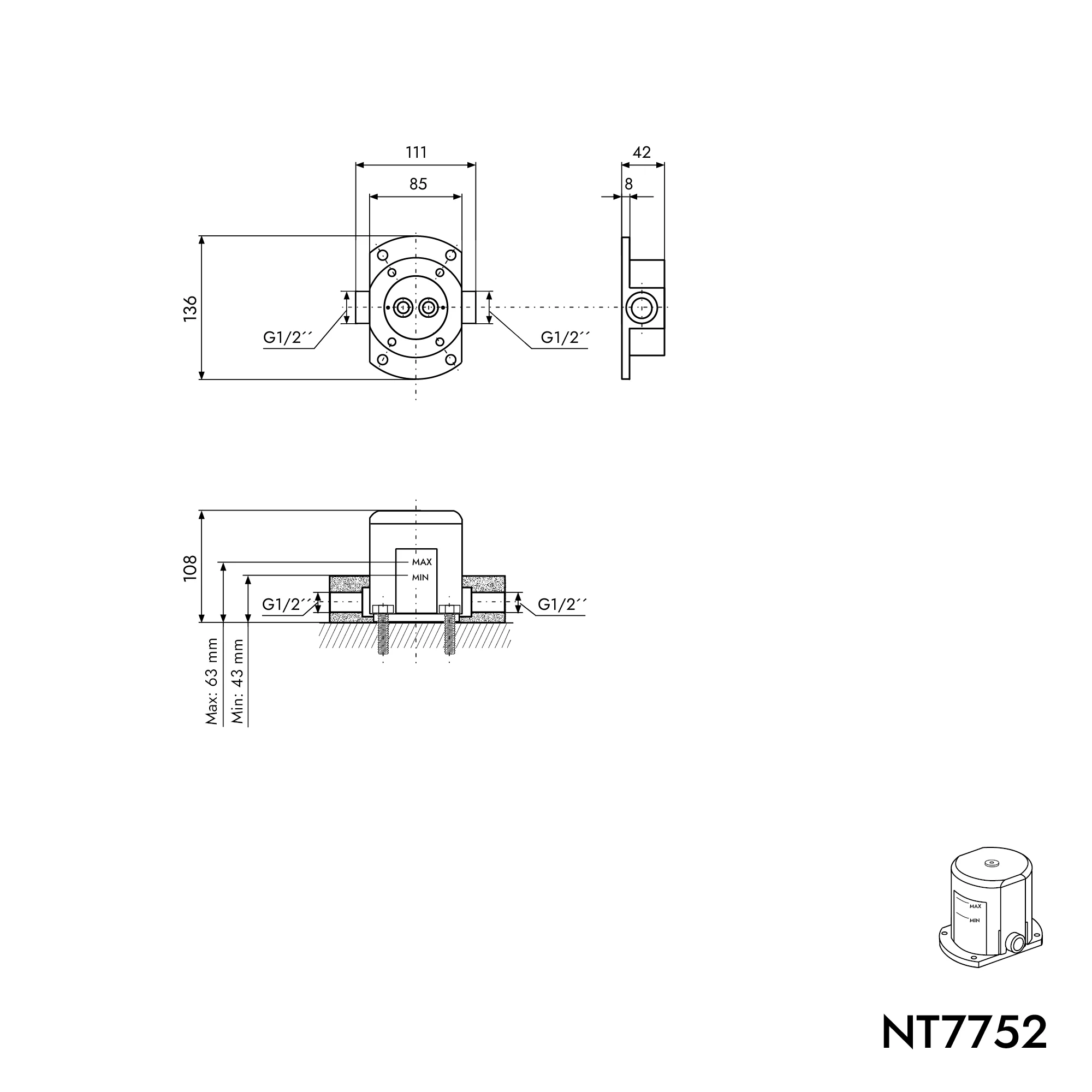 Fristående badkarblandare NT7752 - Image 11
