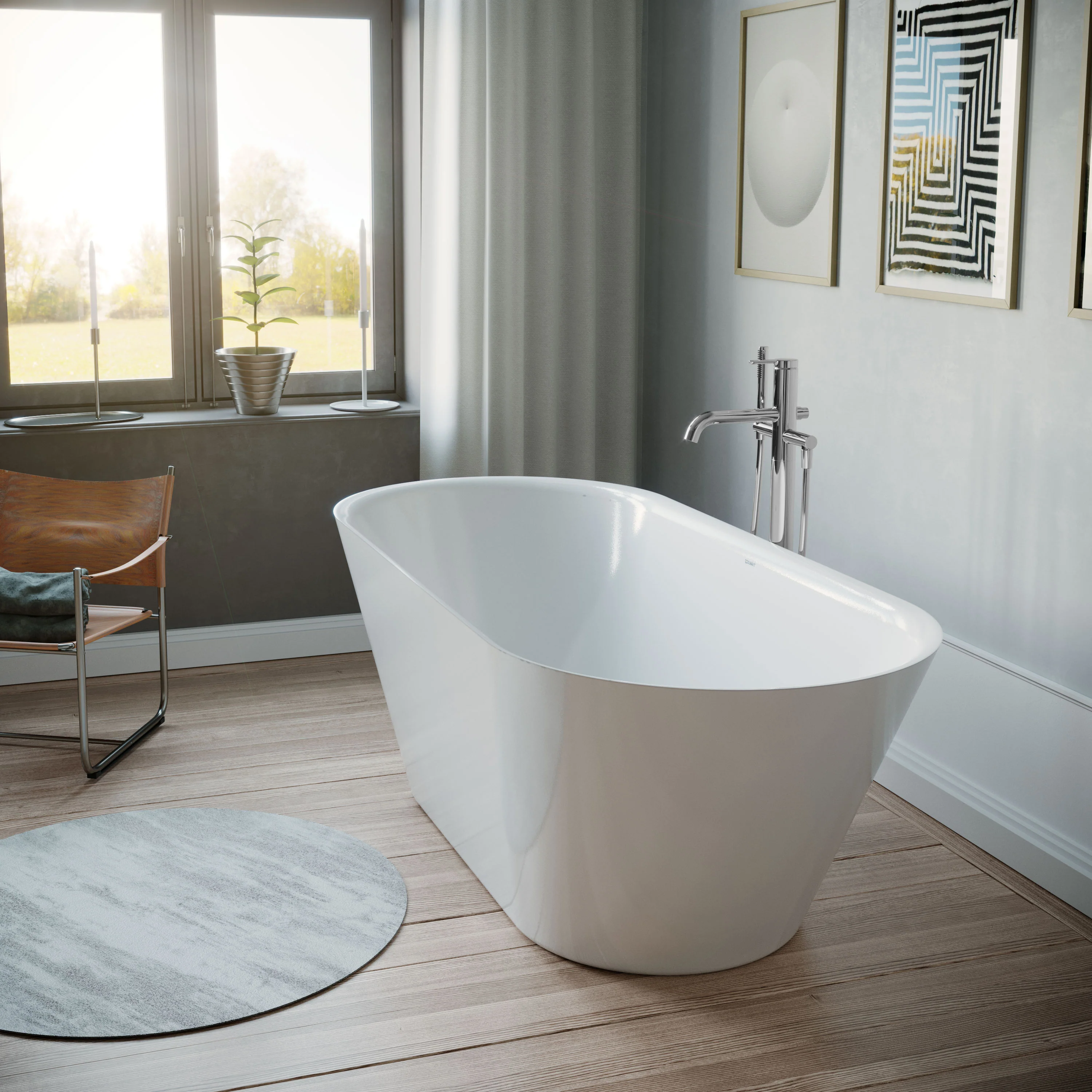 Fristående ovalt badkar Duravit DuraStor - Image 3