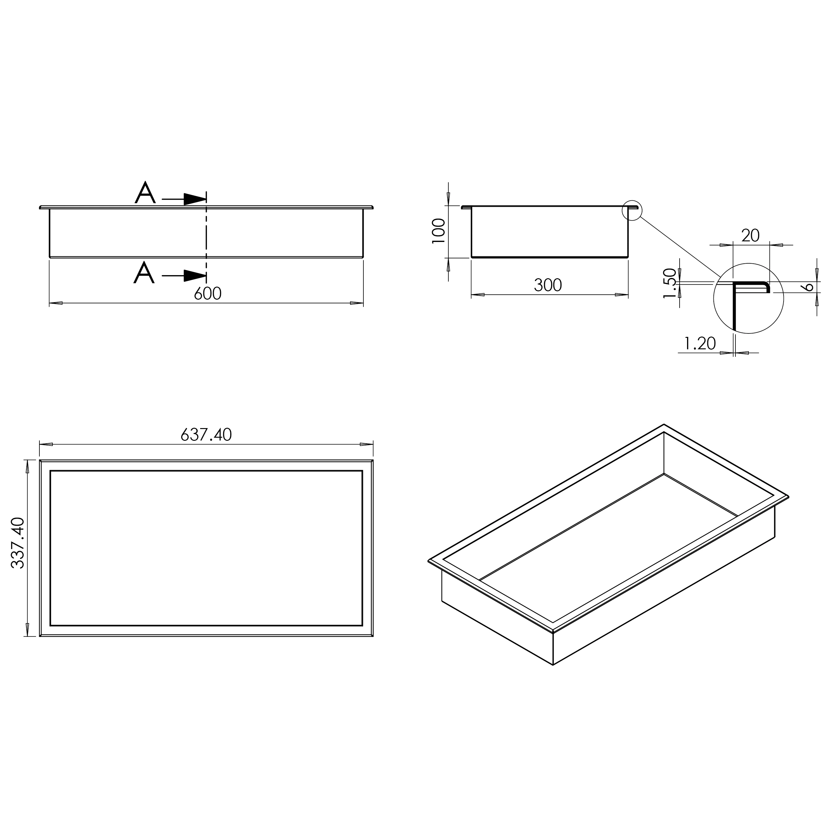 Förvaringsnisch för inbyggnad Bernstein BS303010 - Image 11