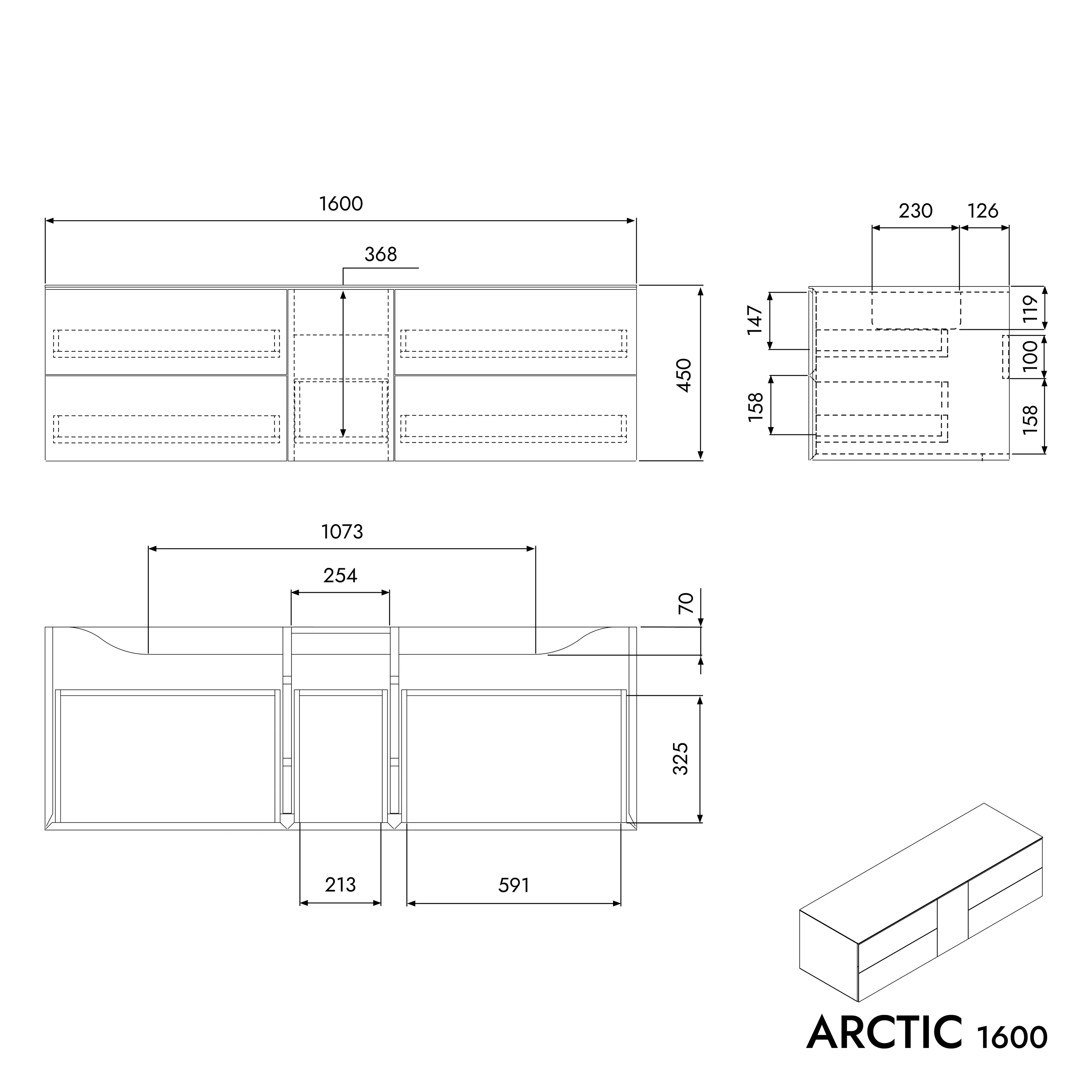 Tvättställsskåp ARCTIC 1600 - Image 6
