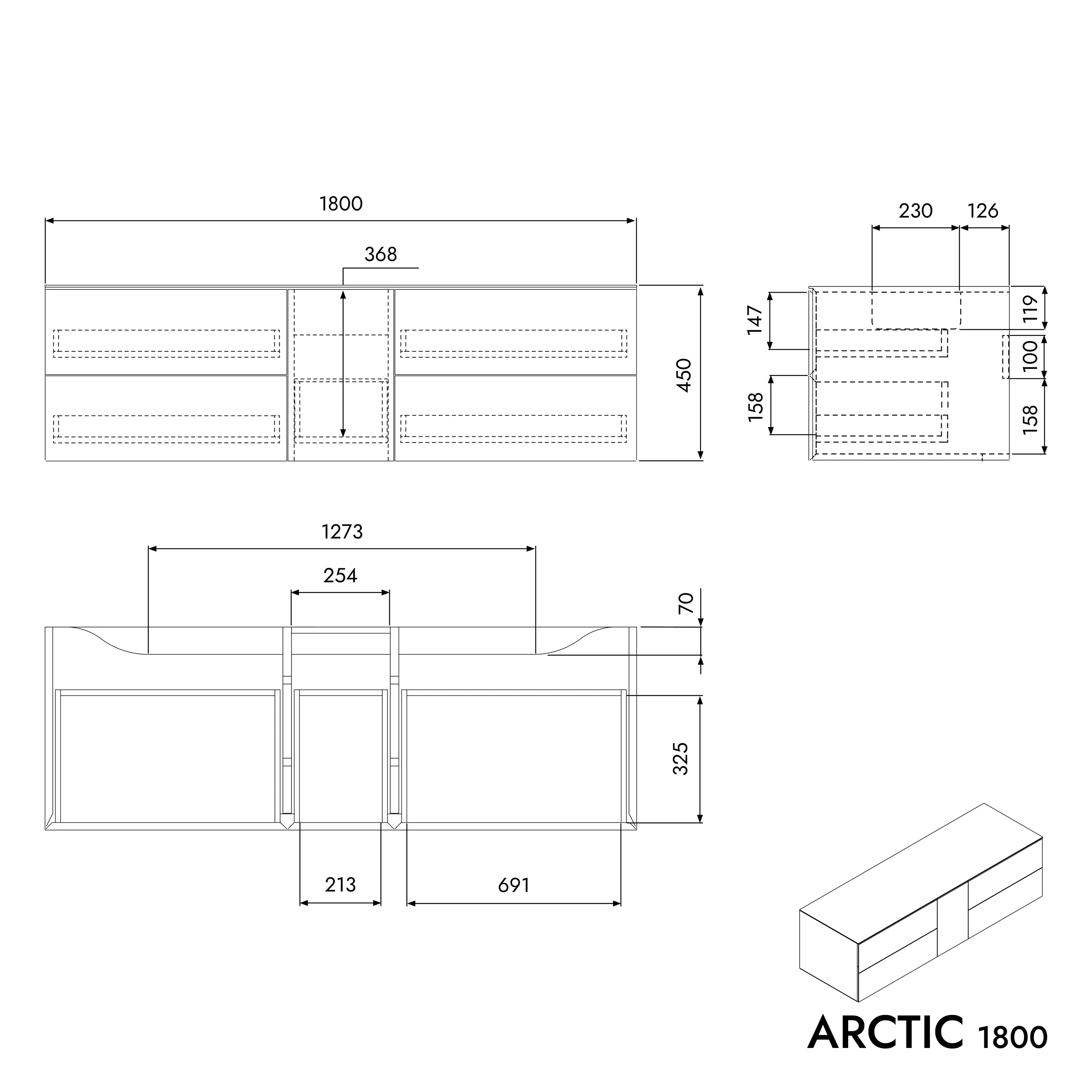 Tvättställsskåp ARCTIC 1800 - Image 6