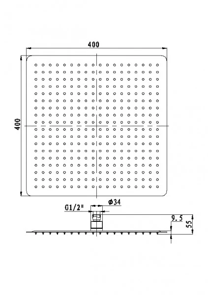 Fyrkantigt duschmunstycke DPG2001 - Image 3