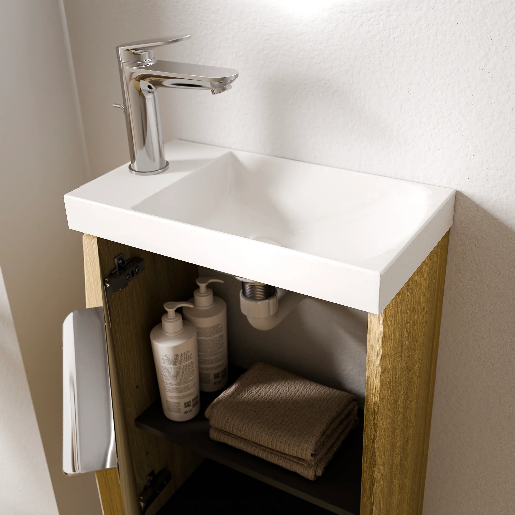 Gästtoalett badrumsmöbel set TIM 40 cm med handfat - Image 10