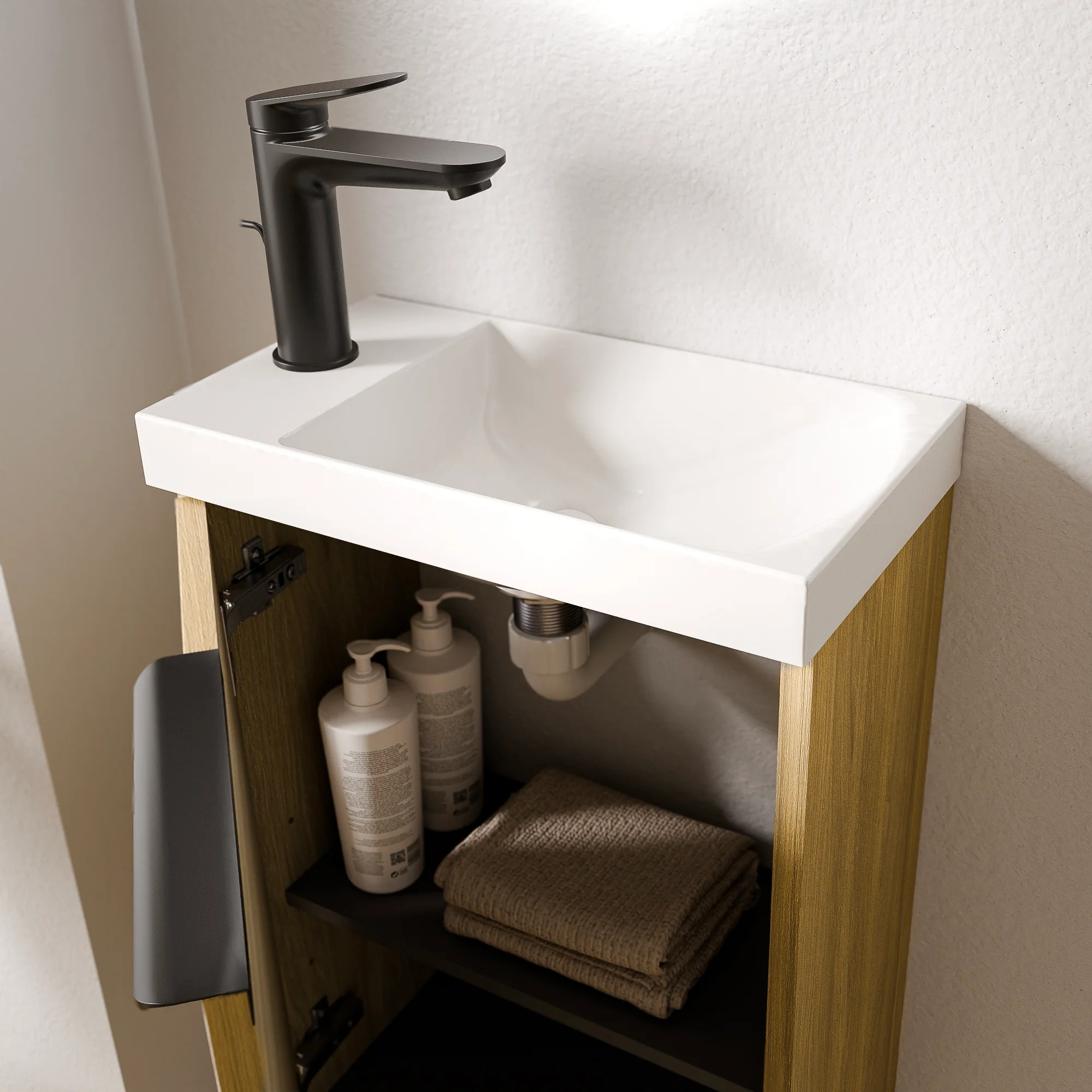 Gästtoalett badrumsmöbel set TIM 40 cm med handfat - Image 12