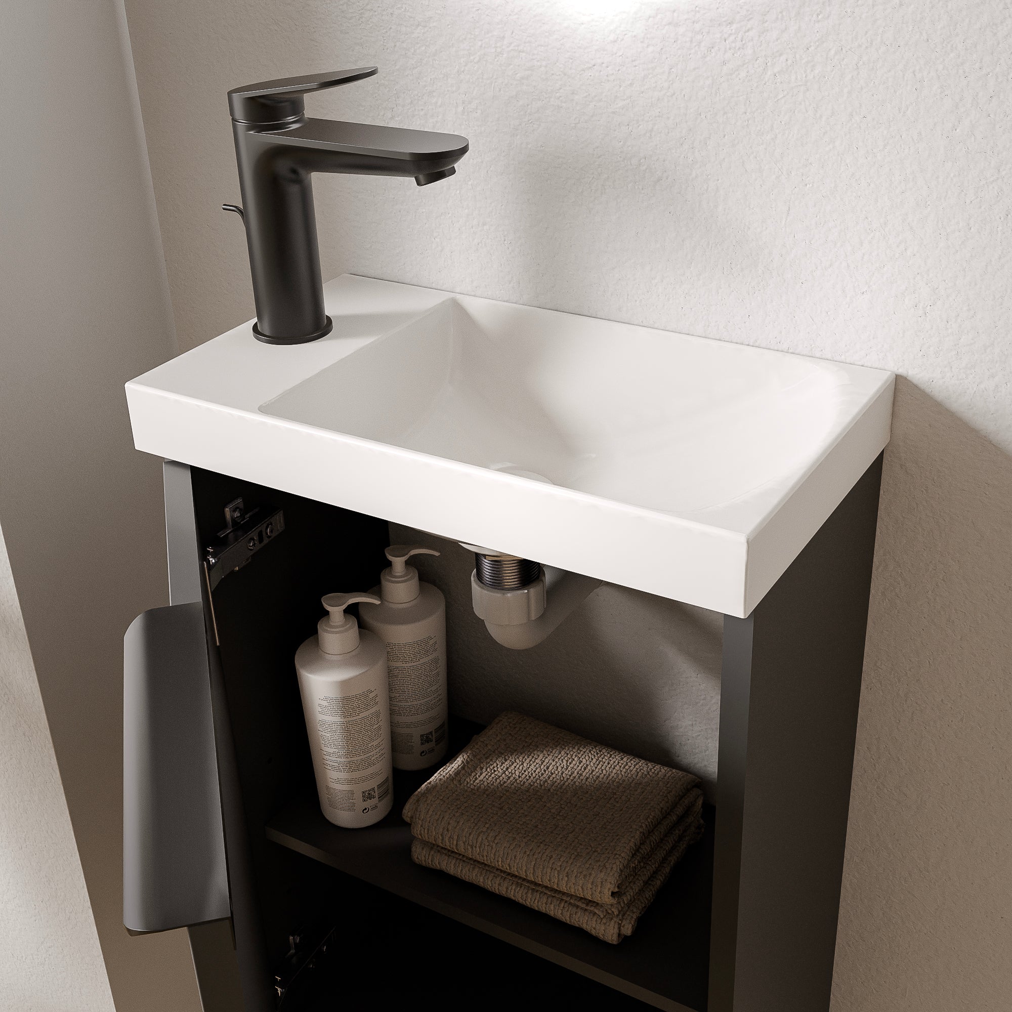 Gästtoalett badrumsmöbel set TIM 40 cm med handfat - Image 23