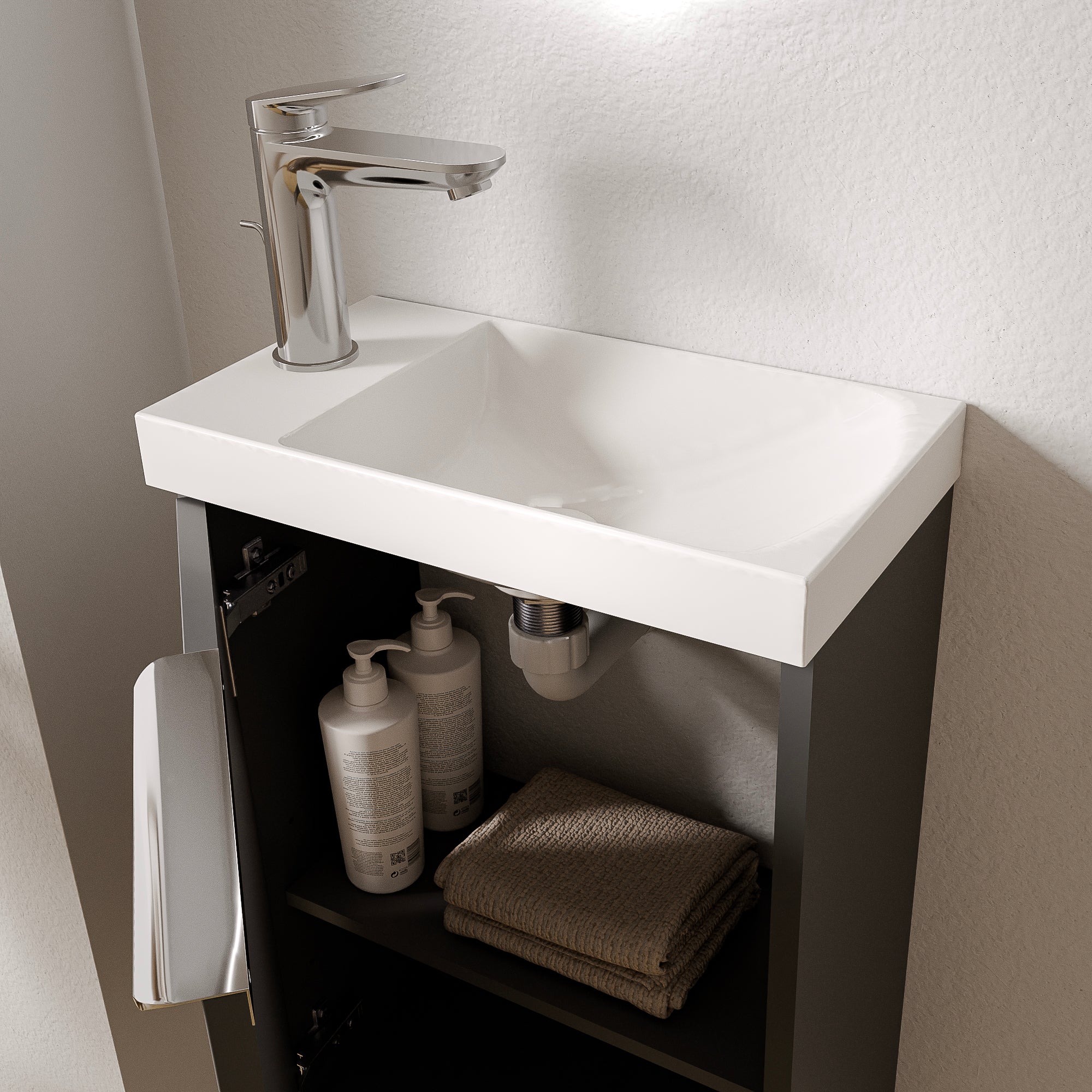 Gästtoalett badrumsmöbel set TIM 40 cm med handfat - Image 24