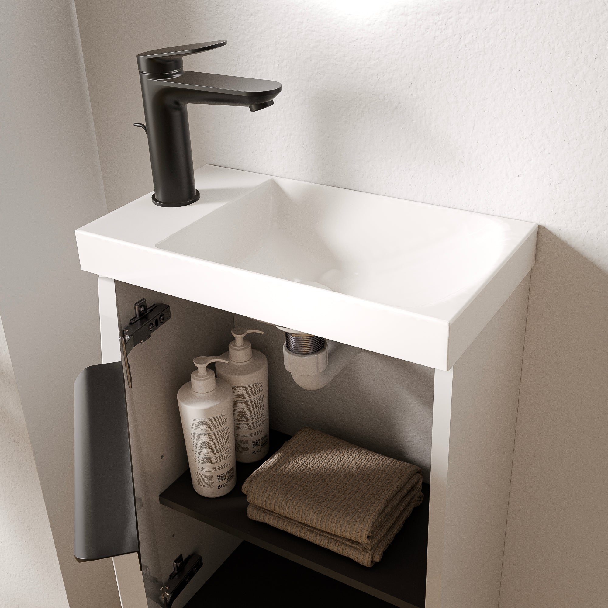 Gästtoalett badrumsmöbel set TIM 40 cm med handfat - Image 35
