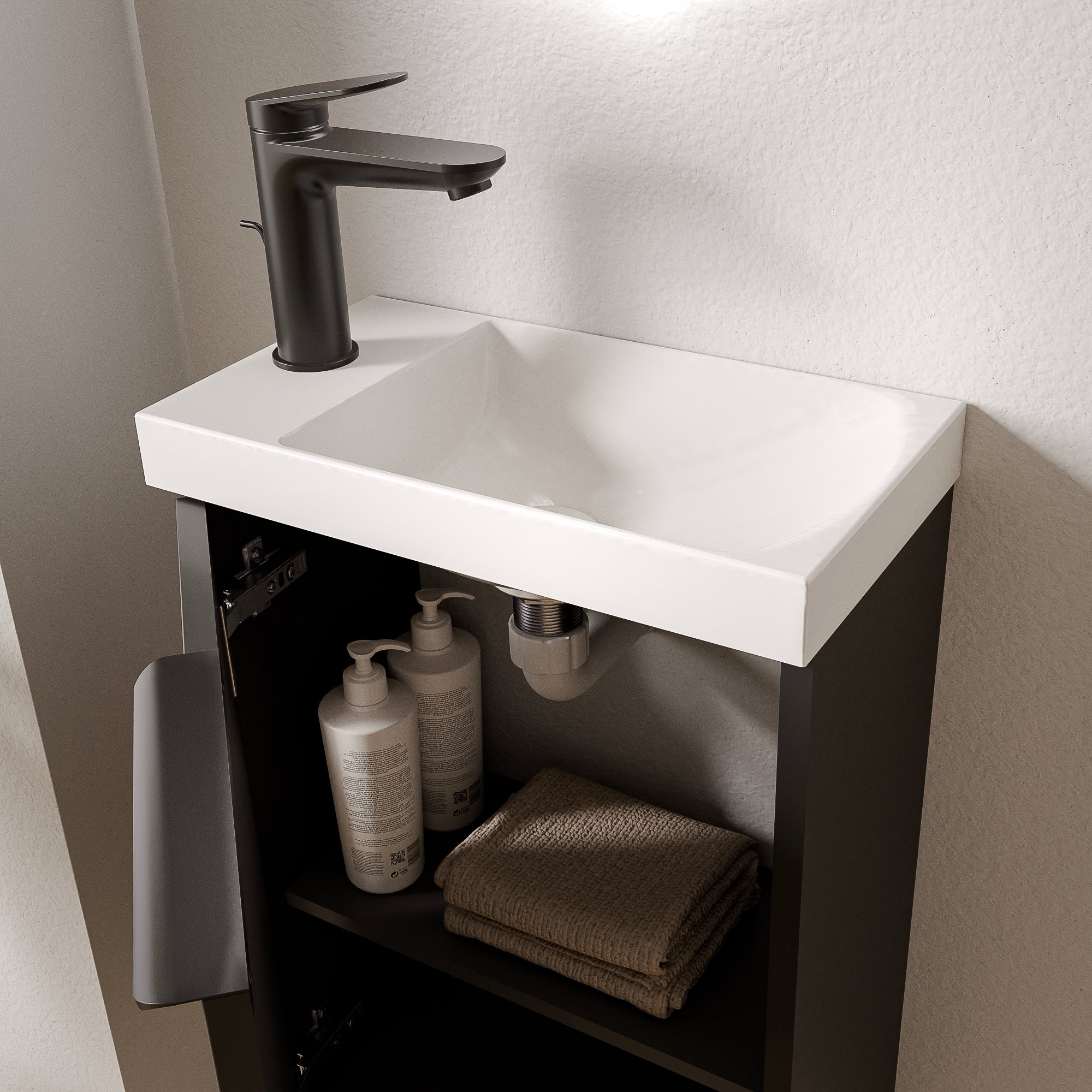 Gästtoalett badrumsmöbel set TIM 40 cm med handfat - Image 47