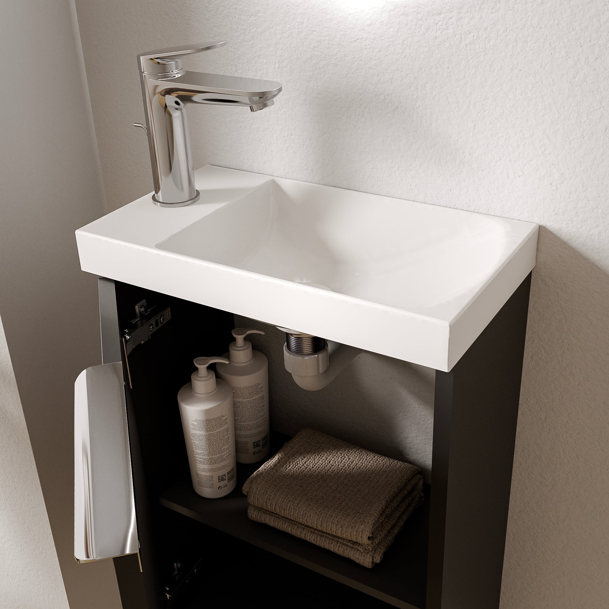Gästtoalett badrumsmöbel set TIM 40 cm med handfat - Image 48