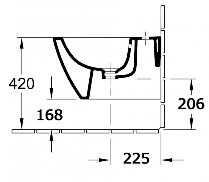 Vägghängd bidé CH2019V - Image 4