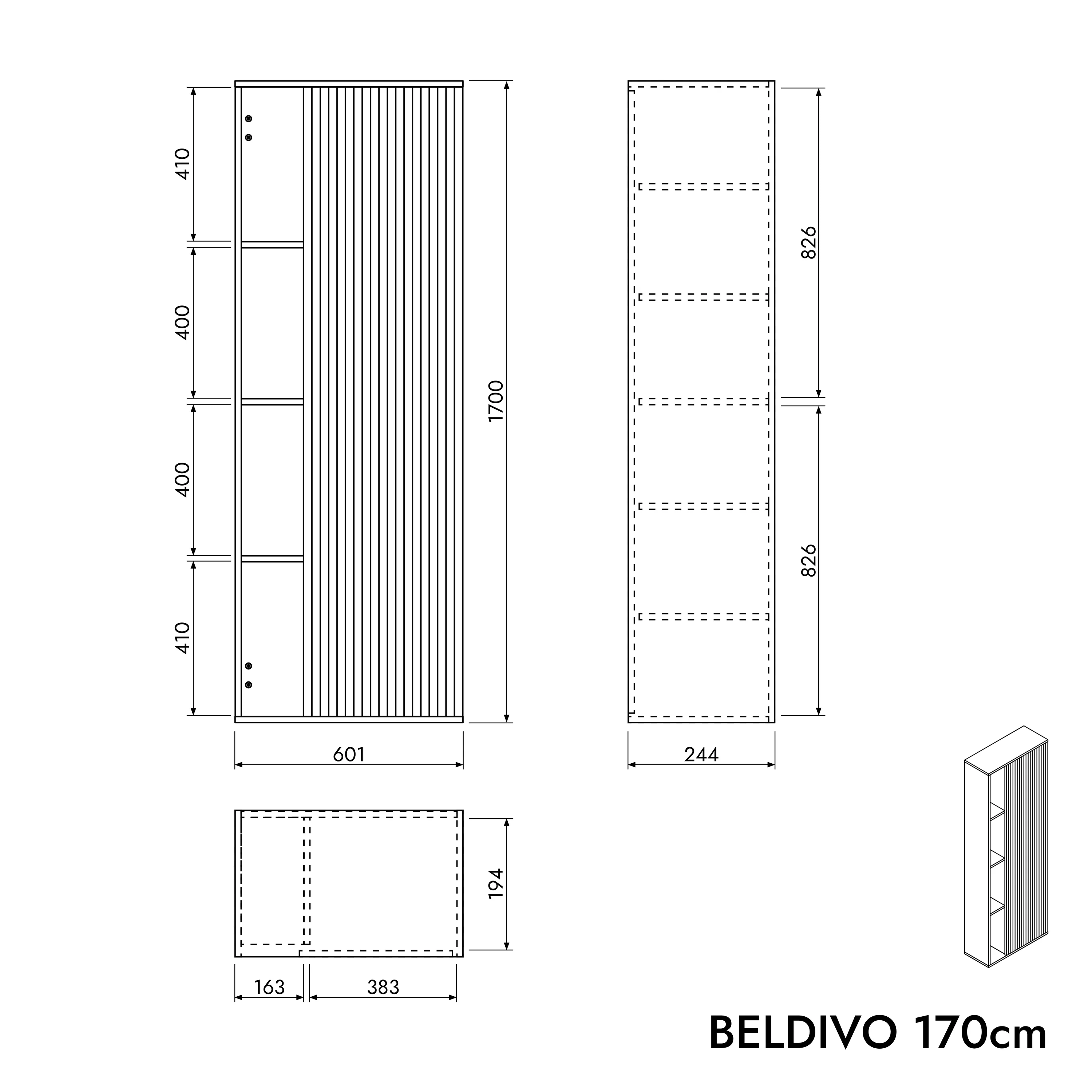 Högskåp BELDIVO 170 cm - Image 24